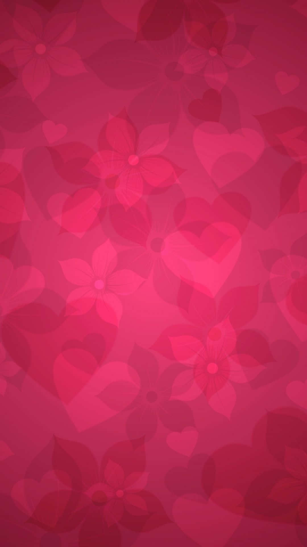Valentine's Day Background With Hearts And Flowers