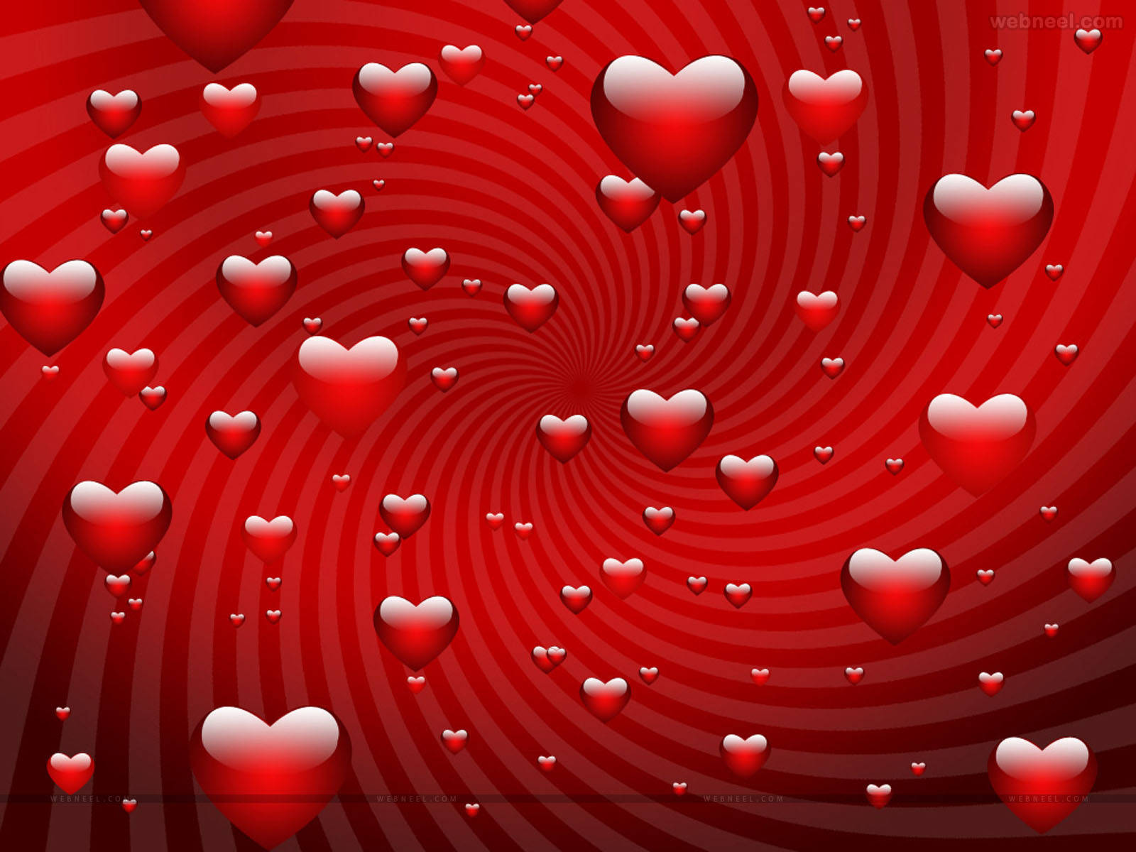 Valentine's Day Multiple Red Hearts Pattern Background