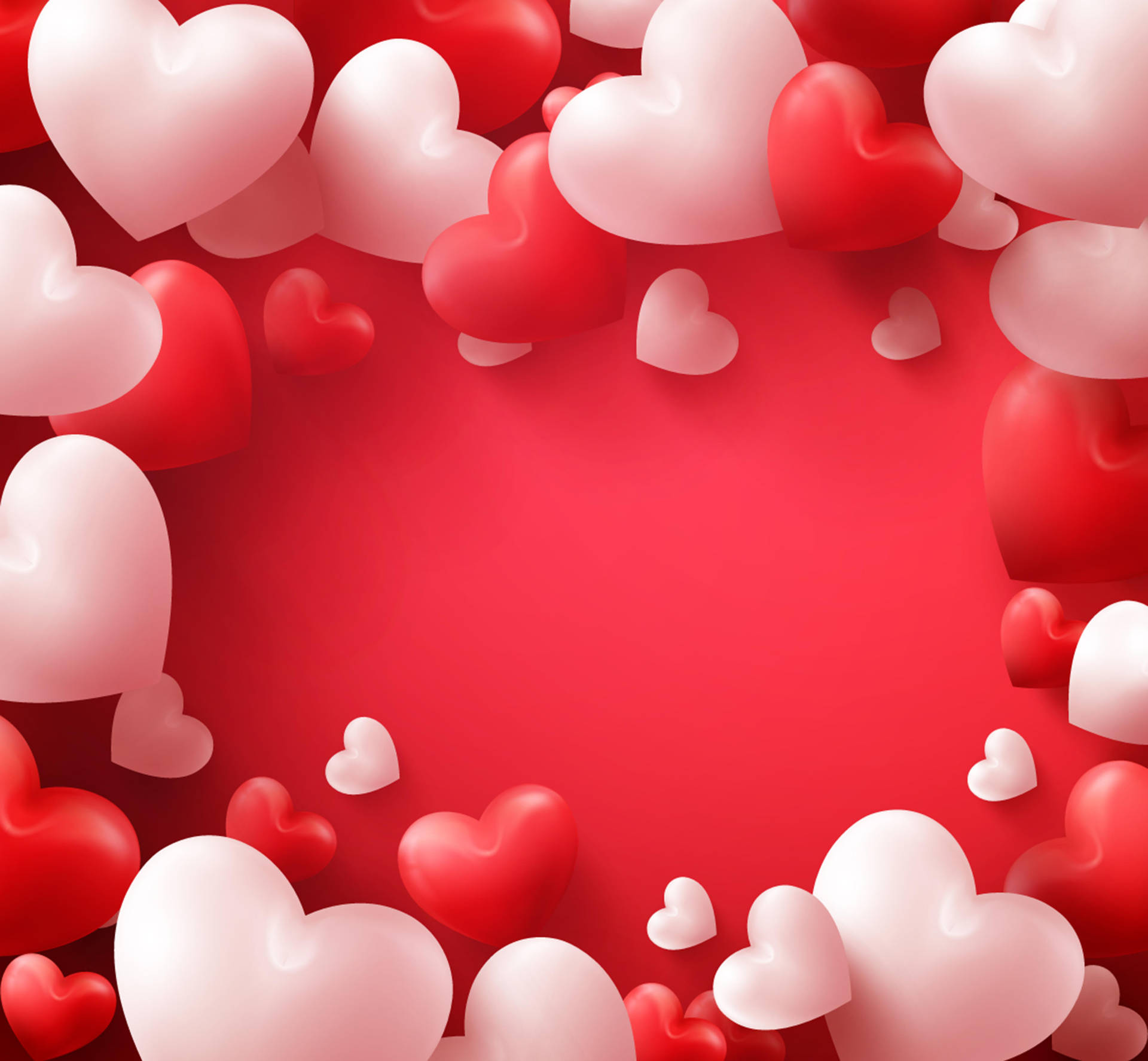 Valentine's Heart Balloons Background
