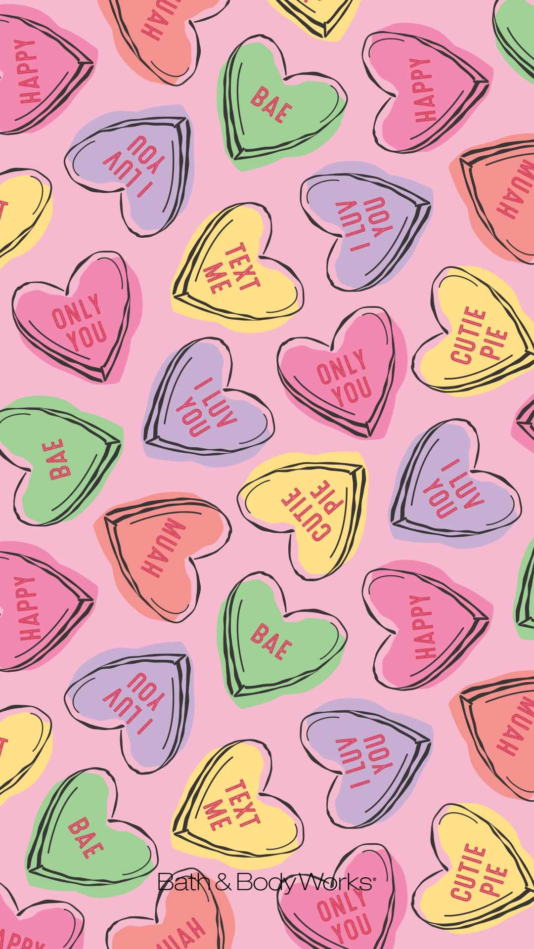 Valentine's Heart Terms Pattern Background