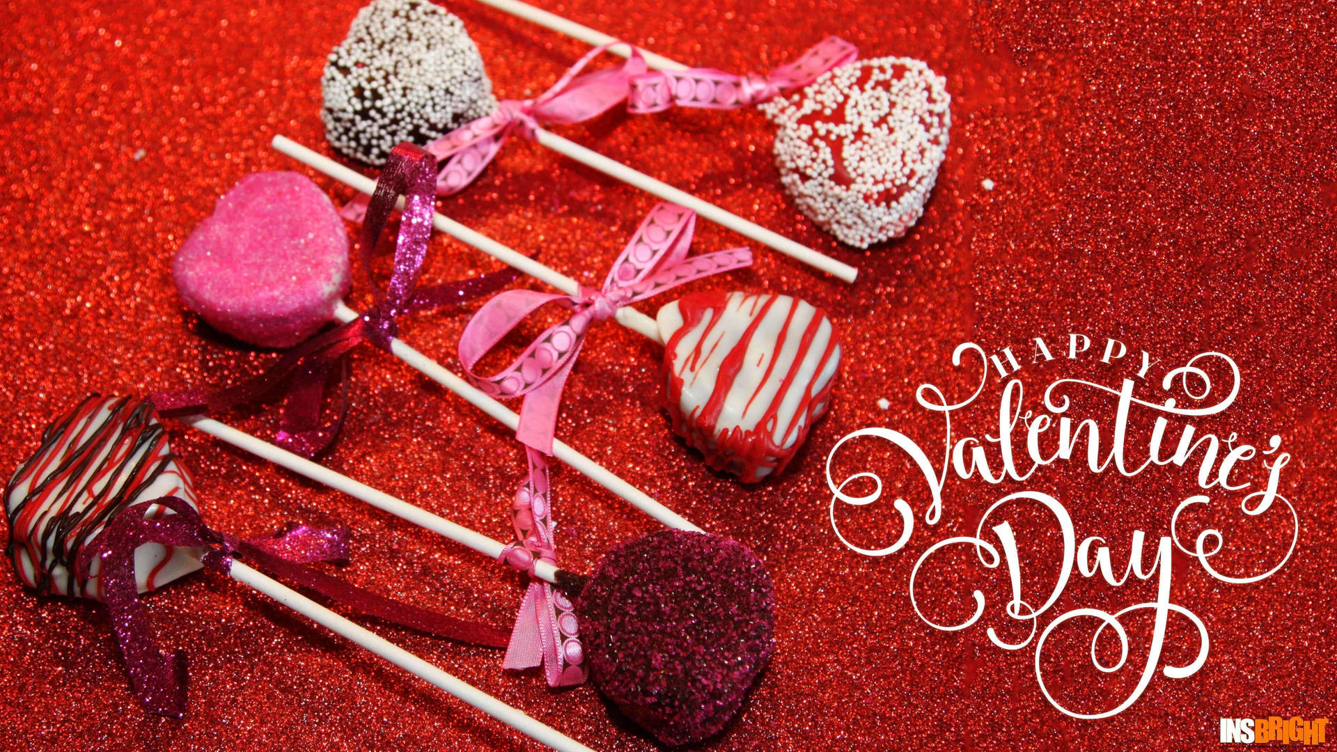 Valentine's Lollipop Hearts Background
