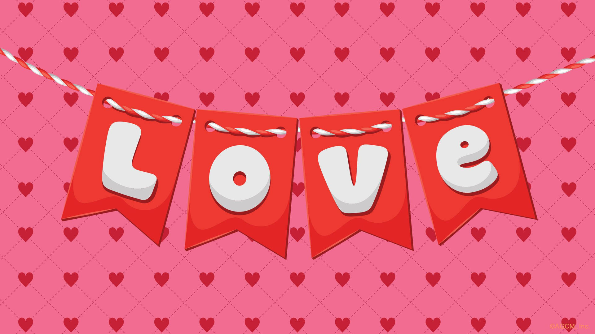 Valentine's Love Banner Desktop Background