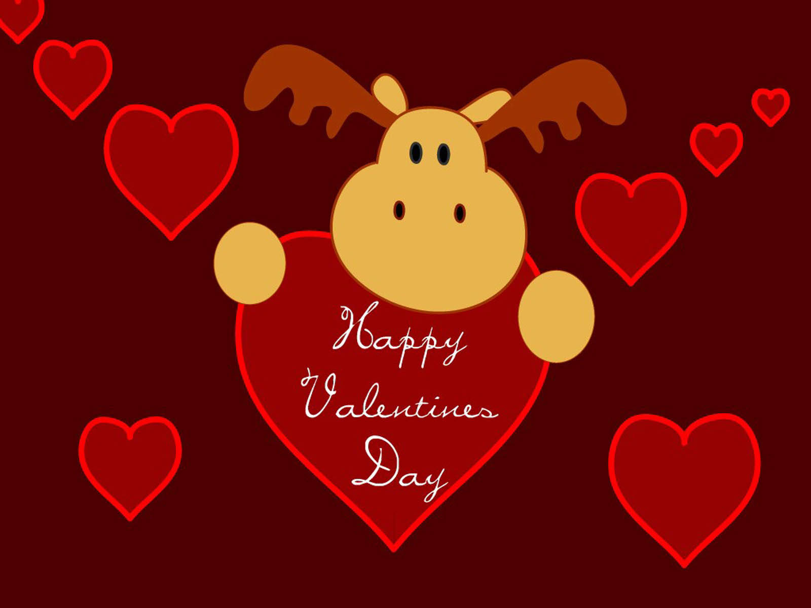 Valentine's Moose Heart Background