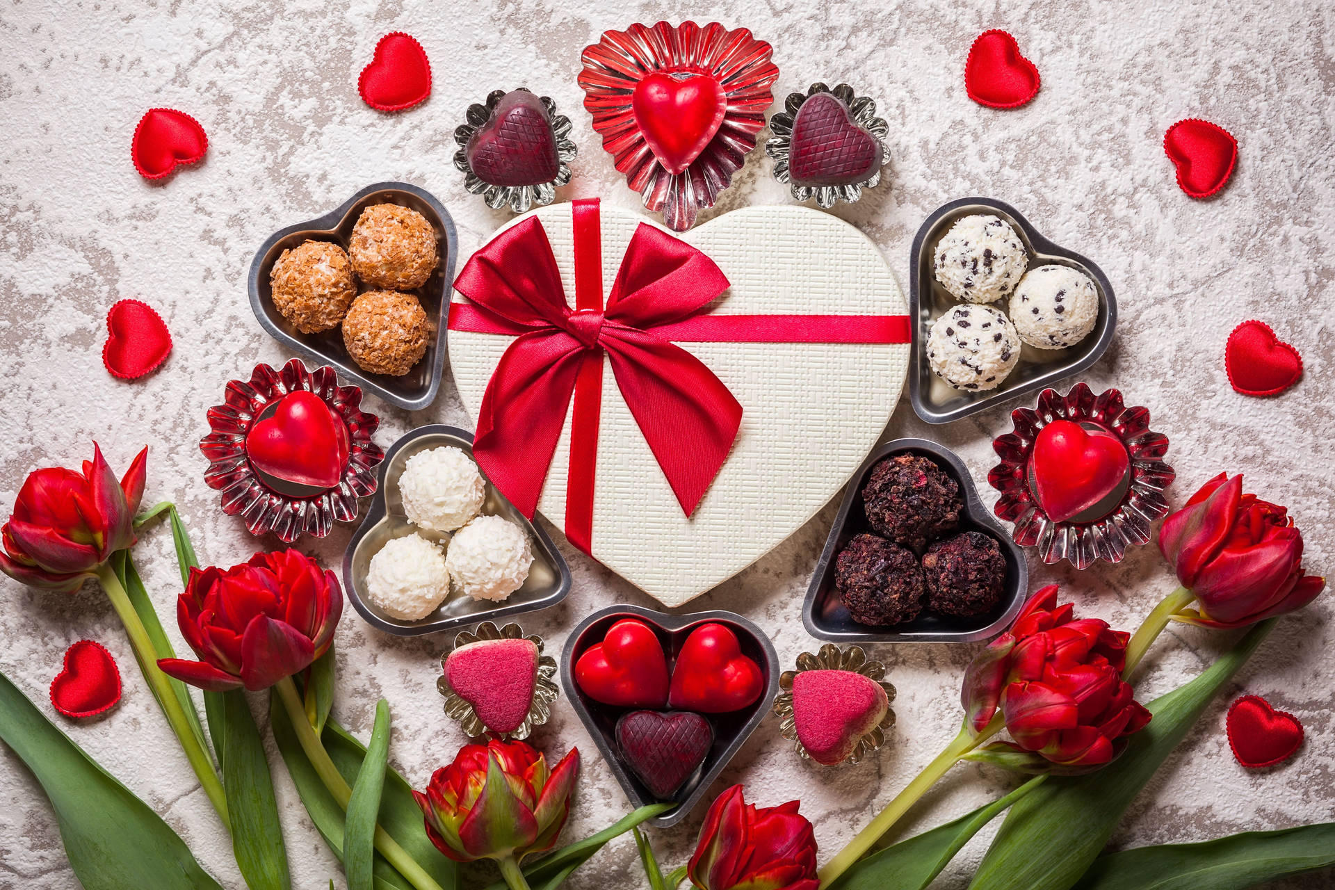 Valentines Day Chocolates And Truffles Background
