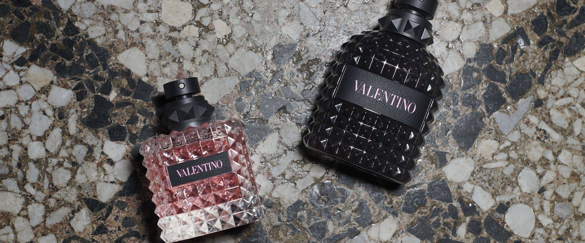 Valentino Perfume Bottles Background