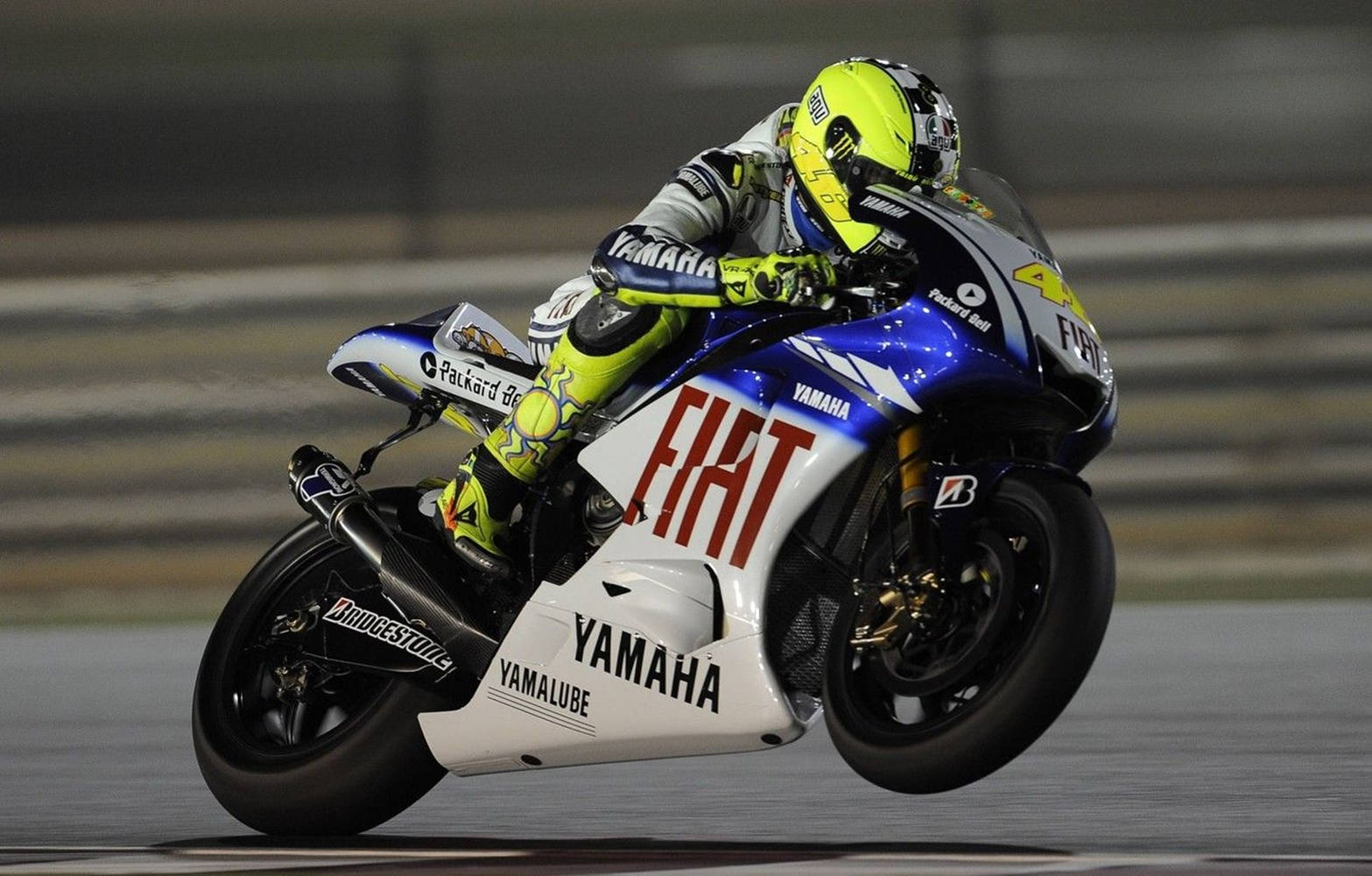 Valentino Rossi Fiat Yamaha Motorcycle Background