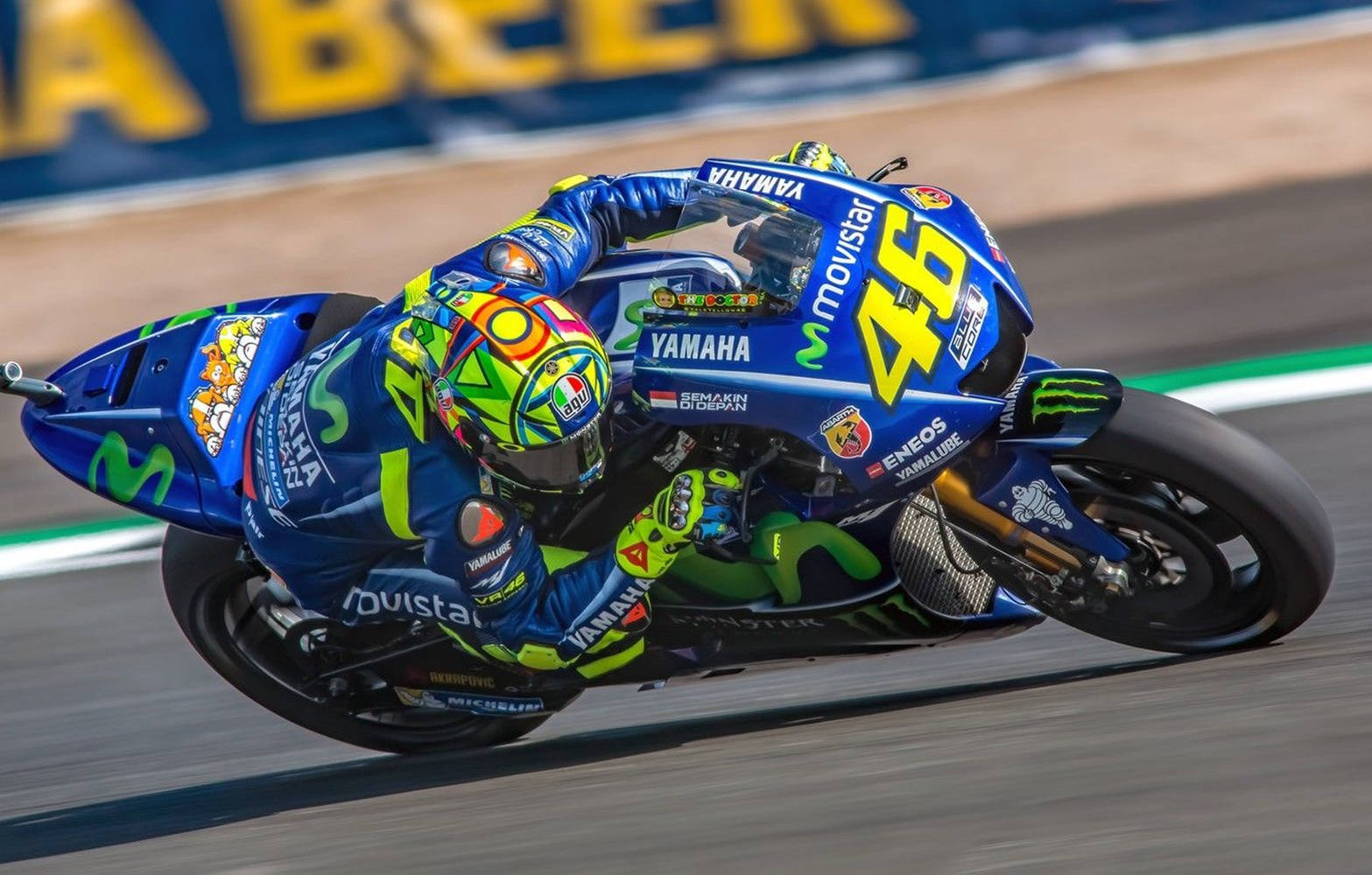 Valentino Rossi Italian Professional Motorcyclist Background