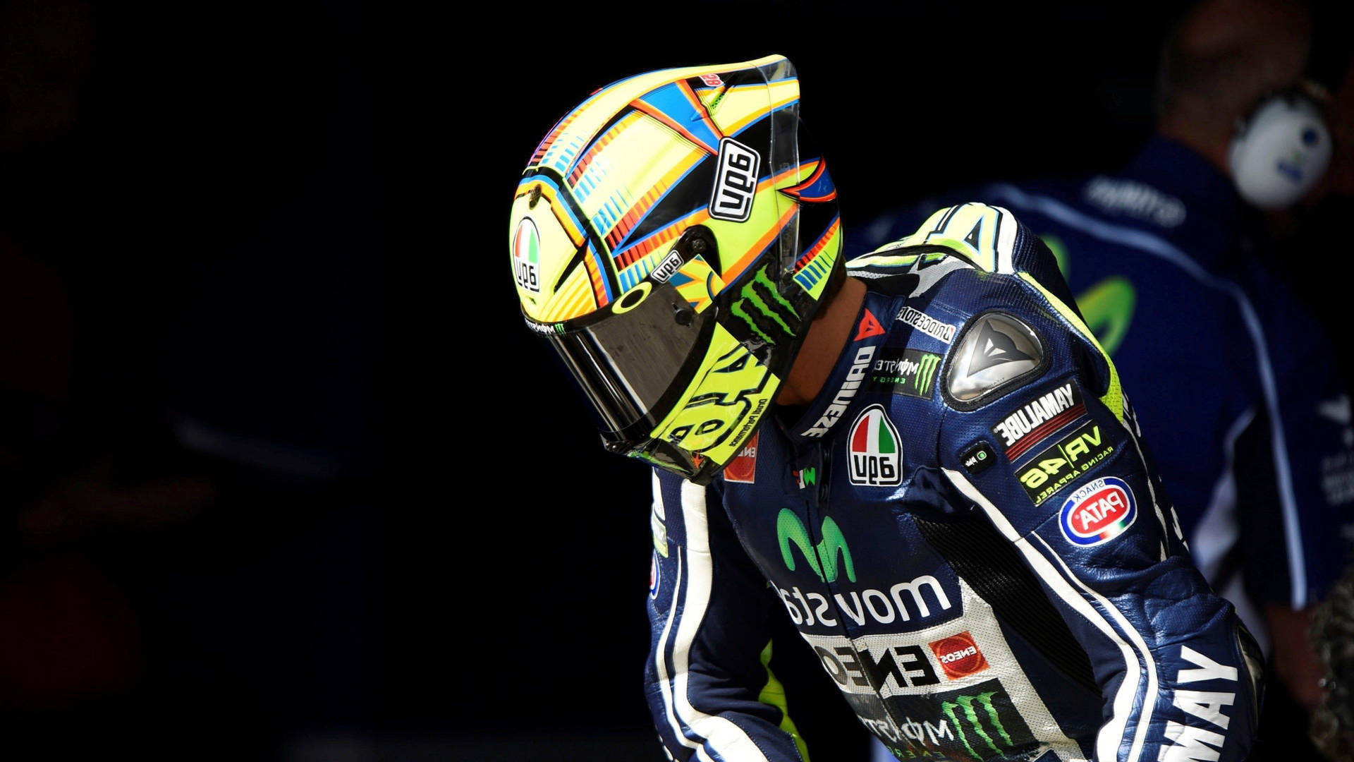 Valentino Rossi Monster Energy Avg Helmet Background