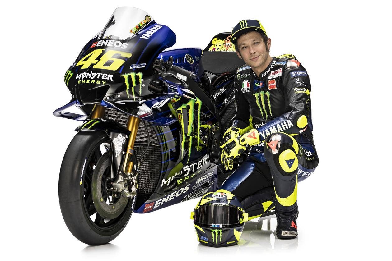 Valentino Rossi Monster Energy Yamaha Motogp Background