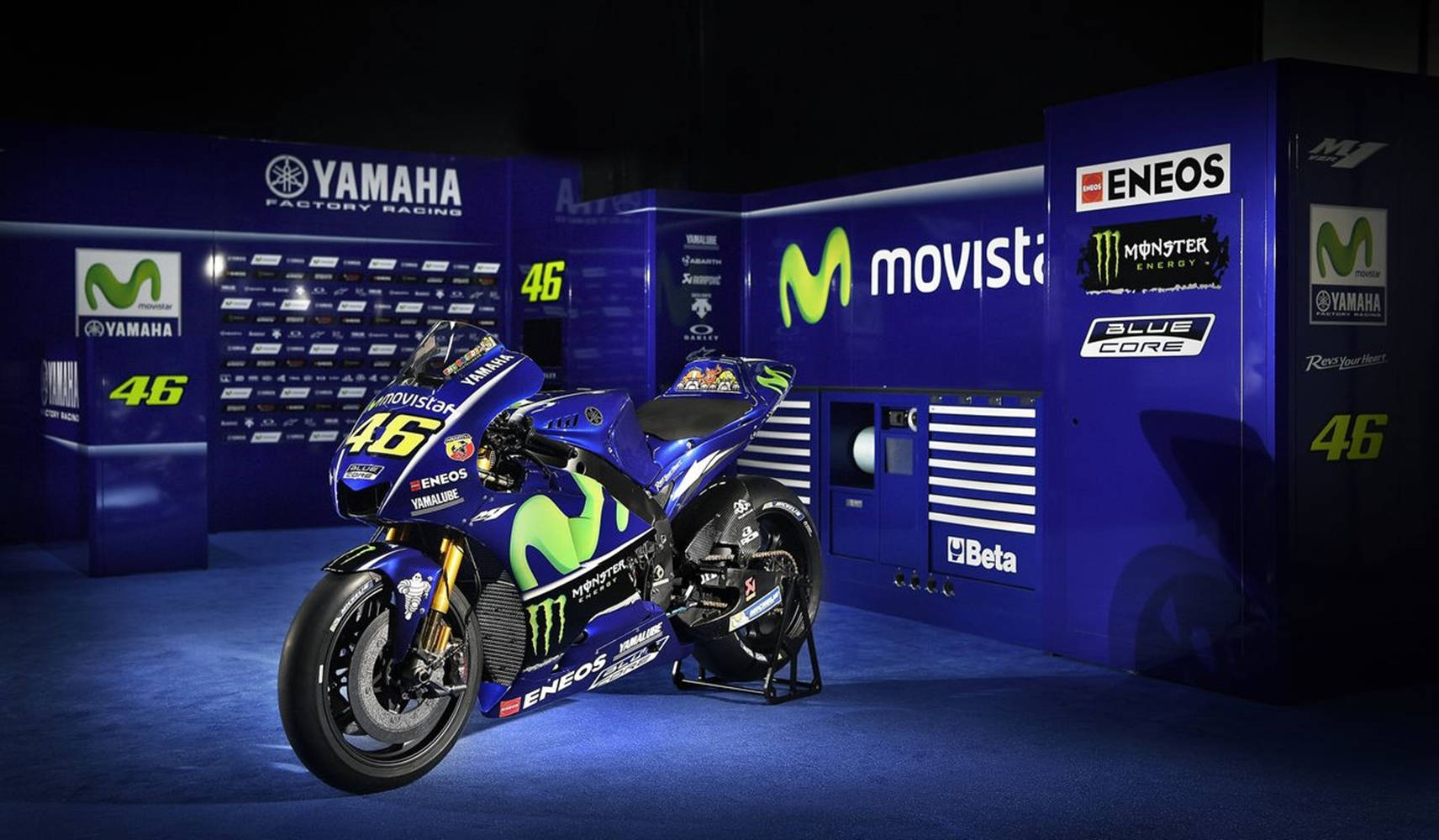Valentino Rossi Movistar Yamaha Motogp Background