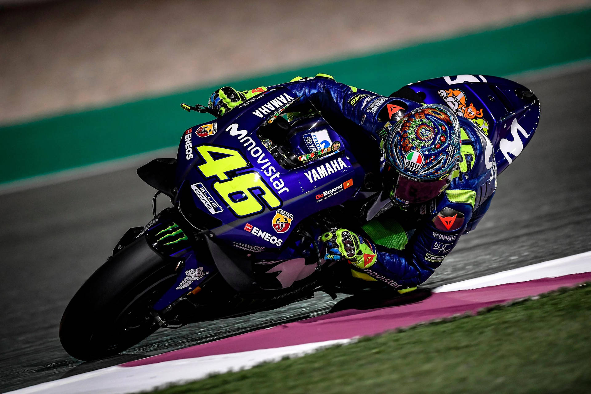 Valentino Rossi Qatar 2018 Motogp Background