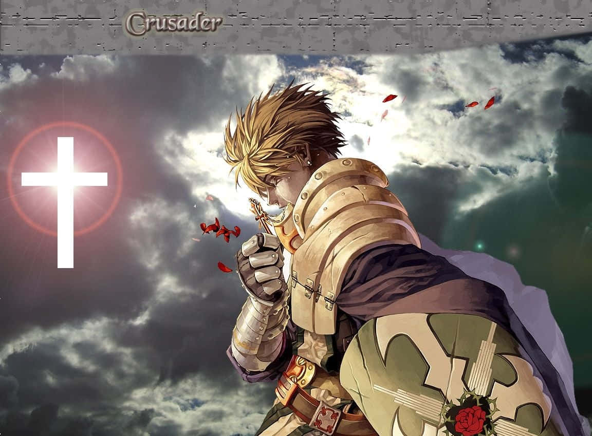 Valiant Crusader In Battle Armor Background