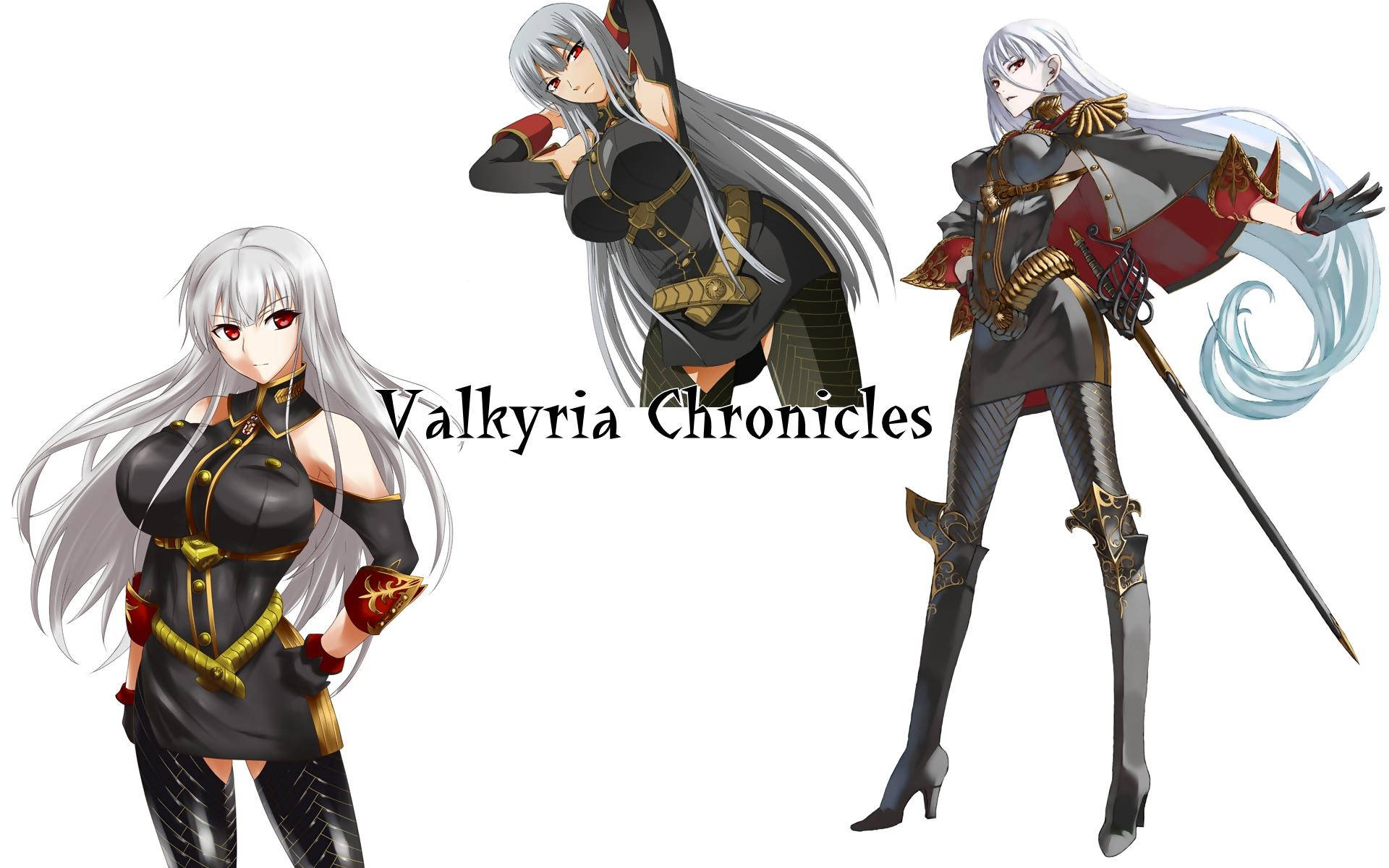Valkyria Chronicles Selvaria Poses Background