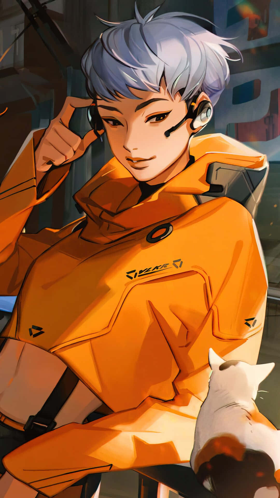 Valkyrie Apex Legends With Cat Background