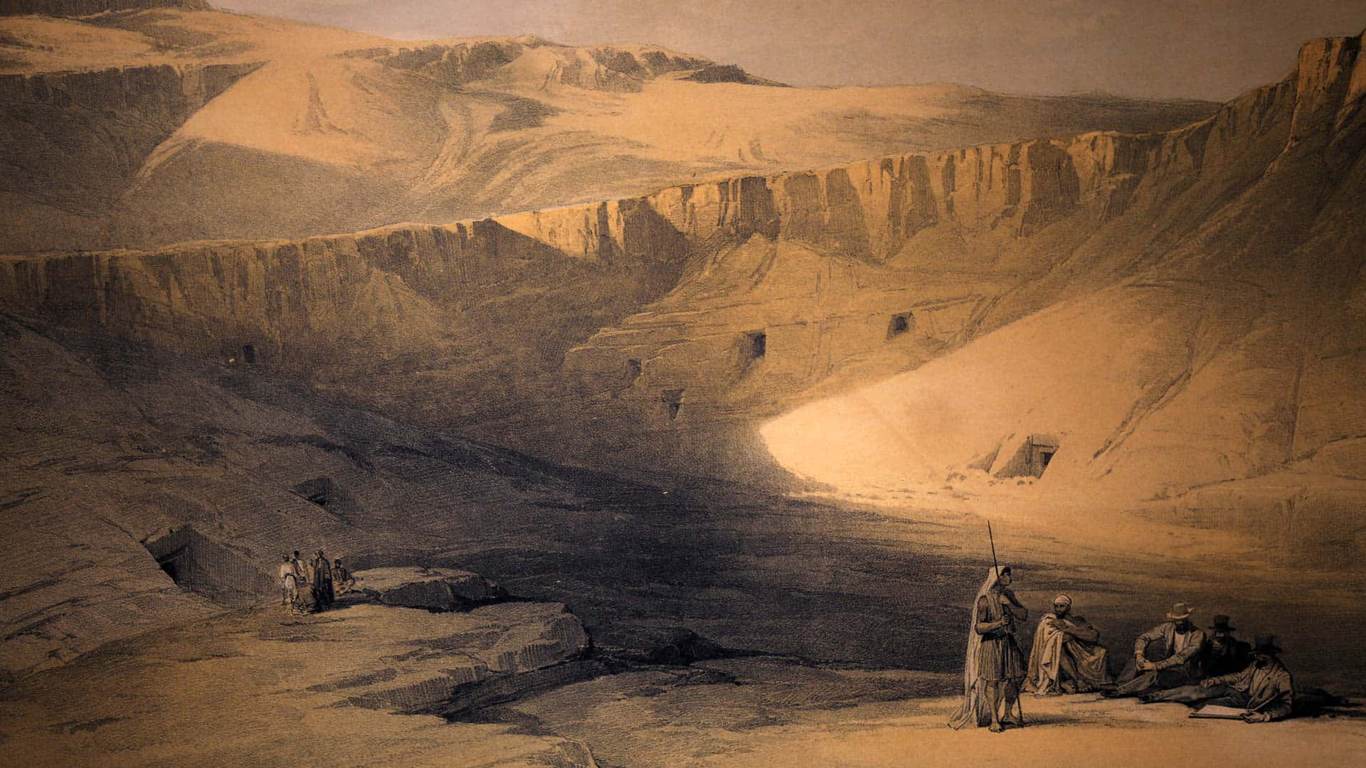 Valley Of The Kings Artistic Drawing Background