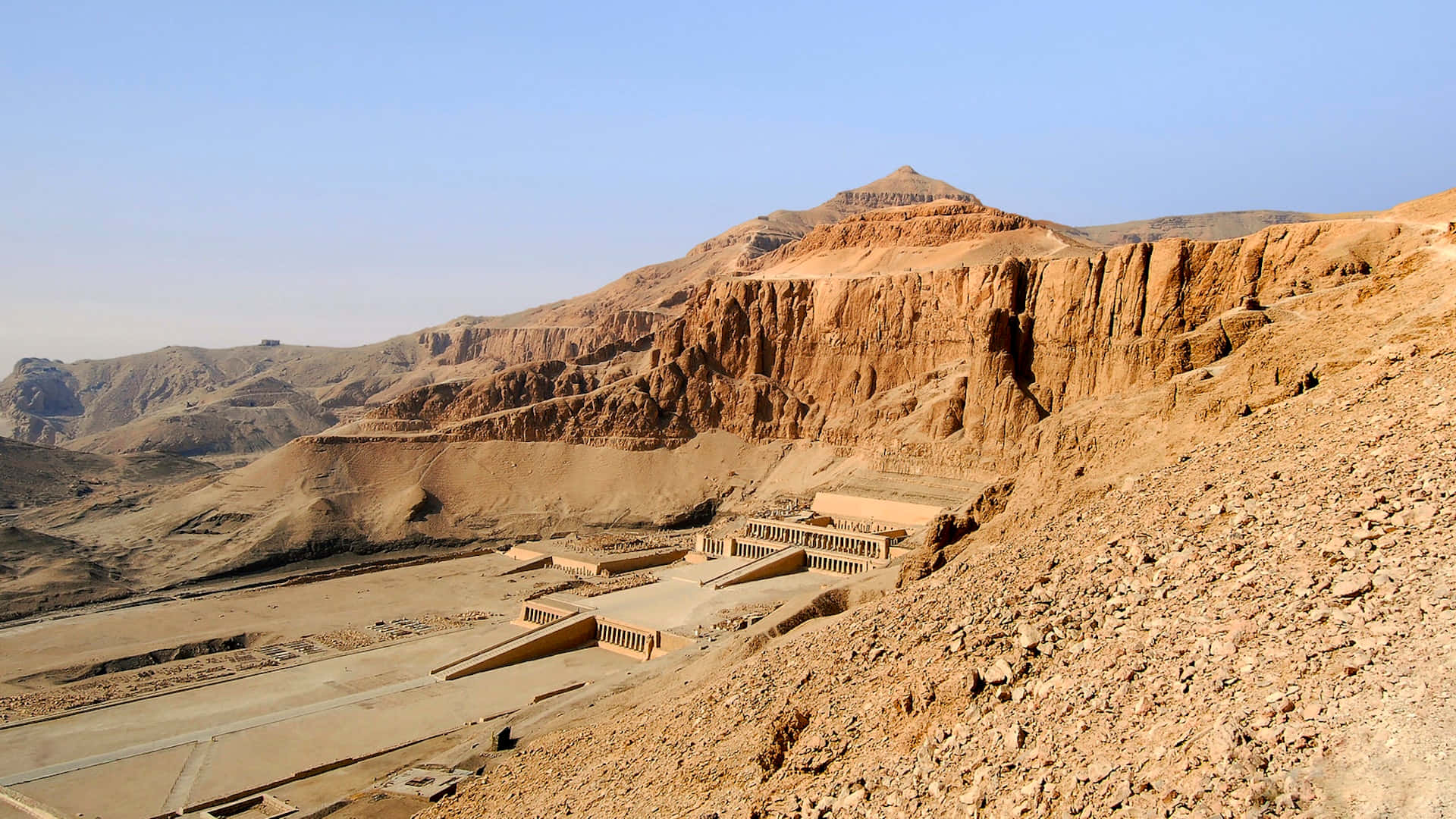 Valley Of The Kings With Rocky And Desert Surface Background