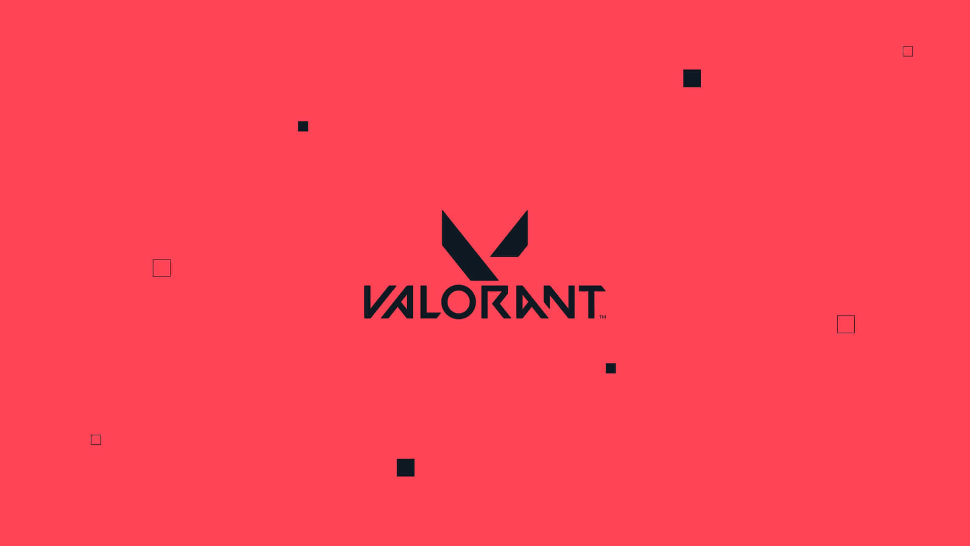 Valorant Desktop Logo In Red Background