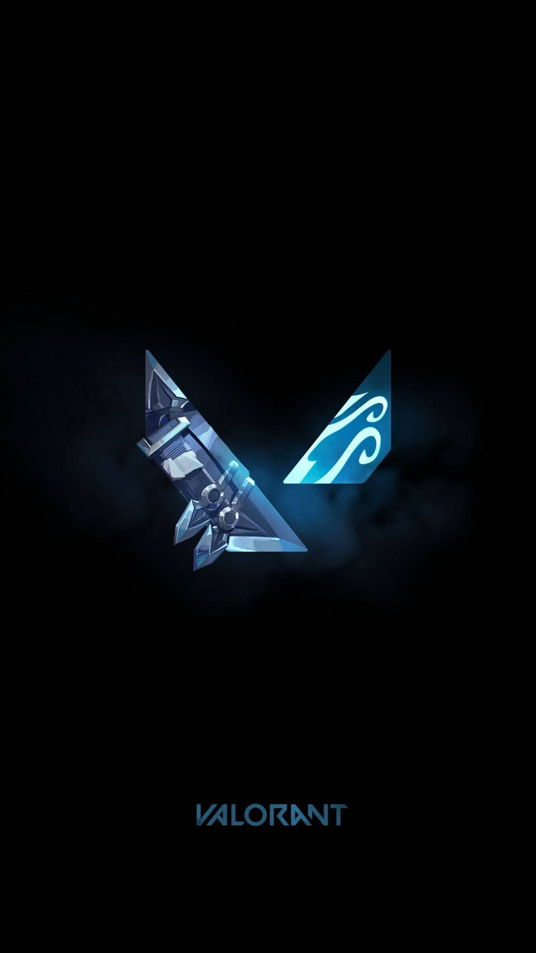 Valorant Iconic Blue Logo On Phone Background