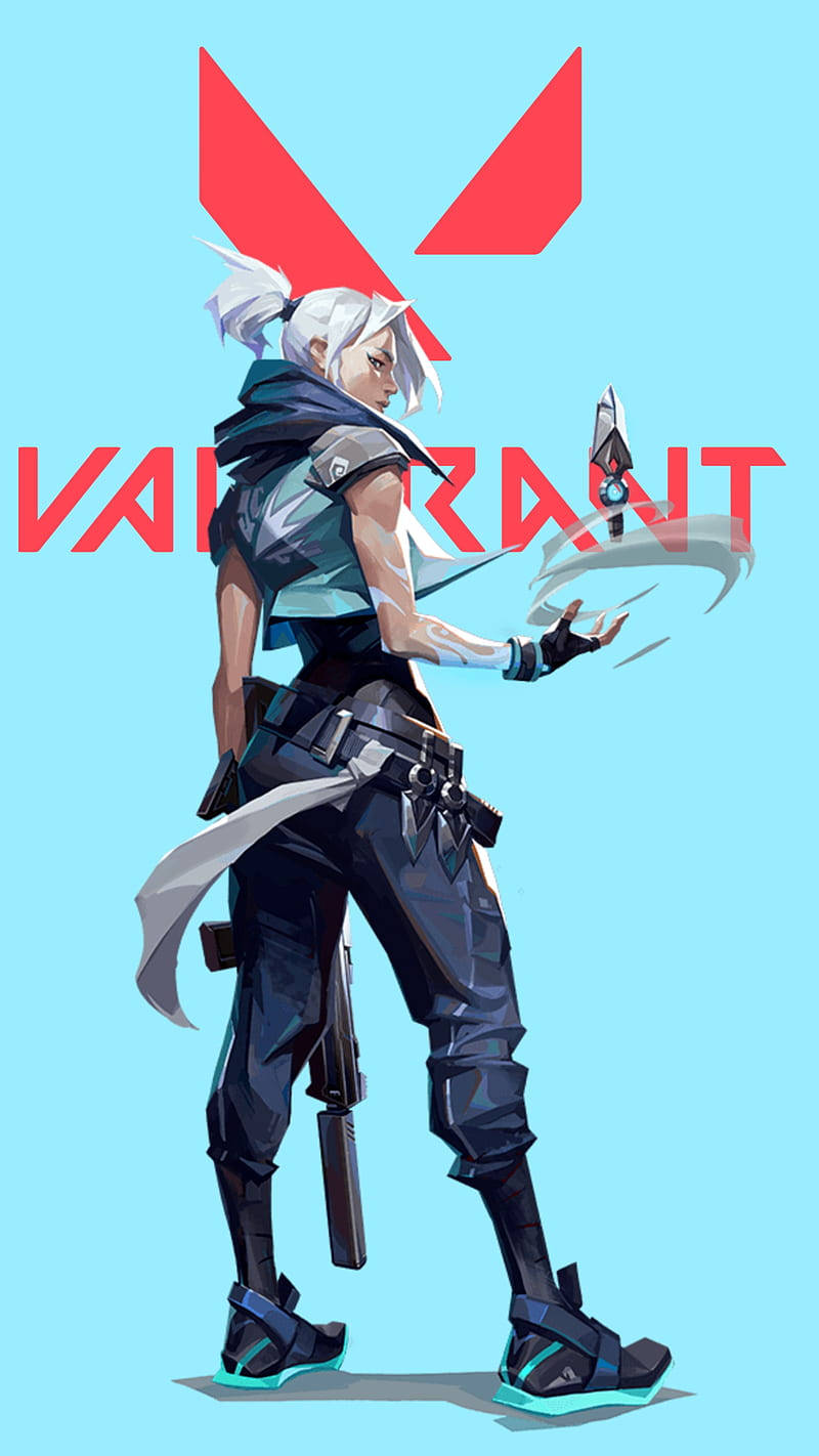 Valorant Jett Sky Blue Poster Background