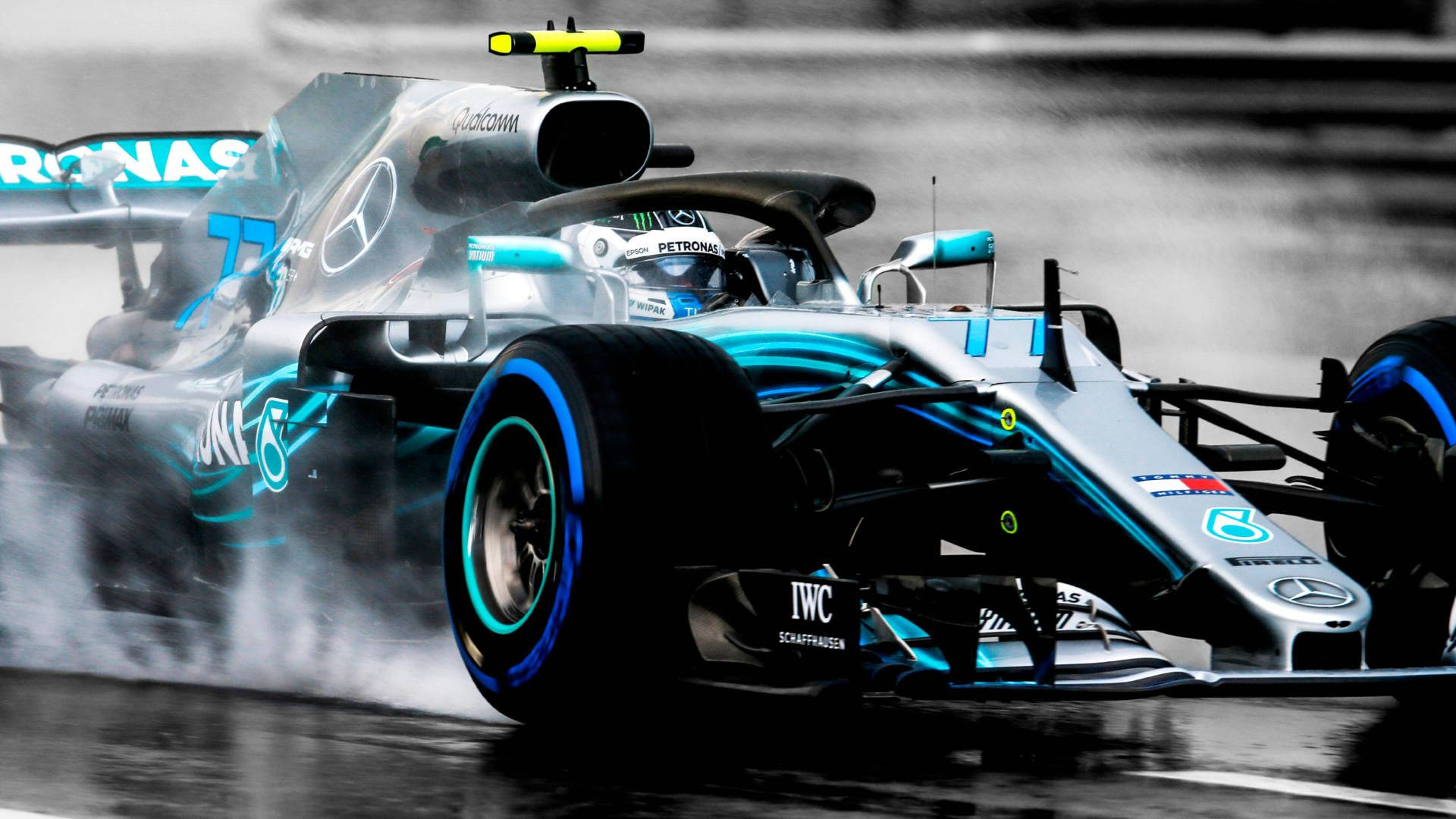 Valtteri Bottas Car Splash Background