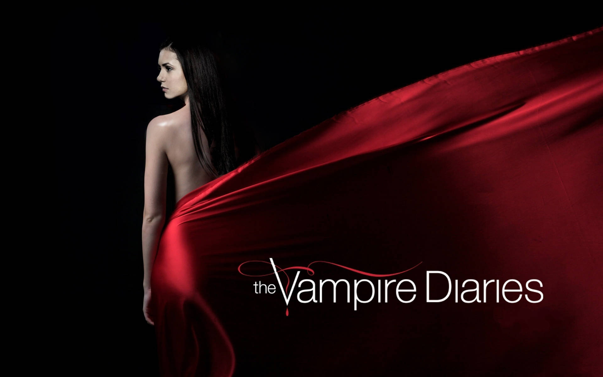 Vampire Diaries Elena Red Dress Background