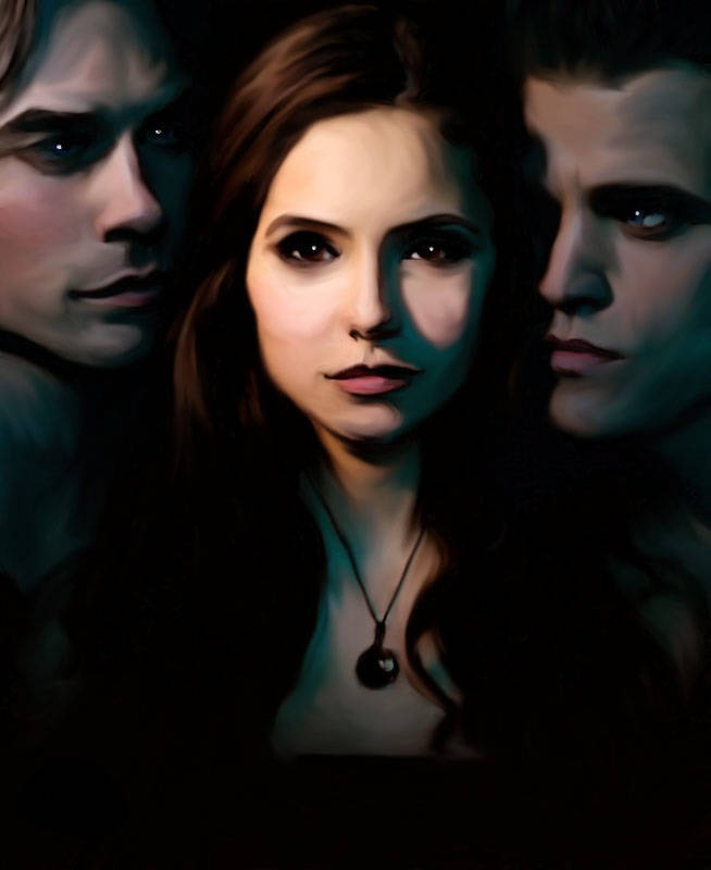 Vampire Diaries Realistic Art Background