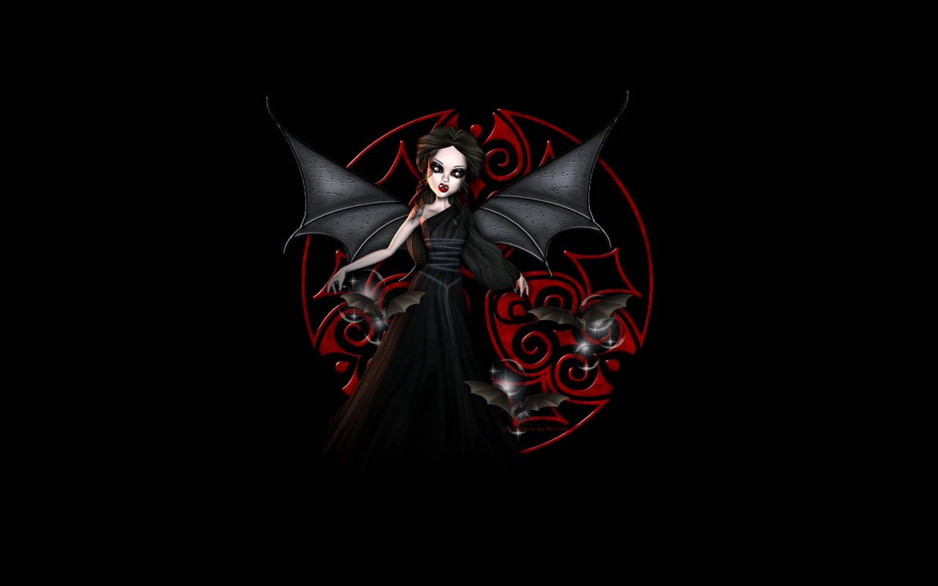 Vampire Goth Girl Background