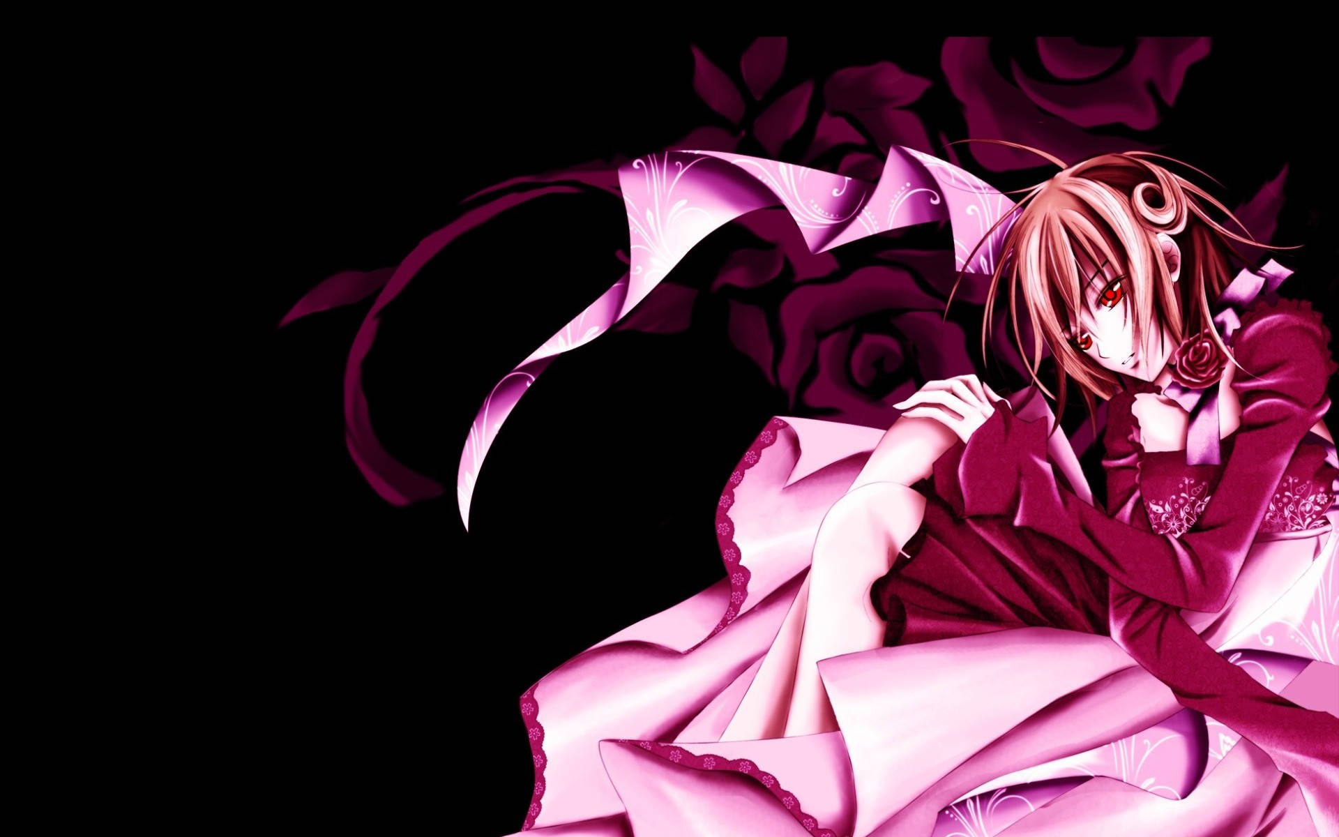 Vampire Knight Yuki Pink Background