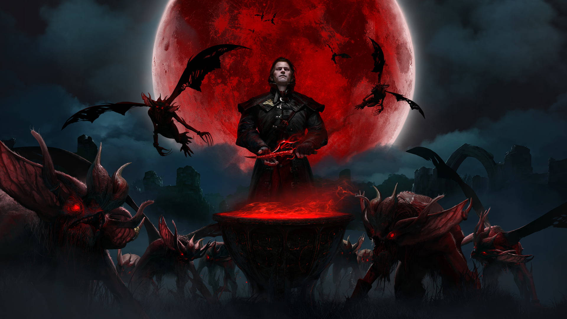 Vampire Lord Crimson Moon Background
