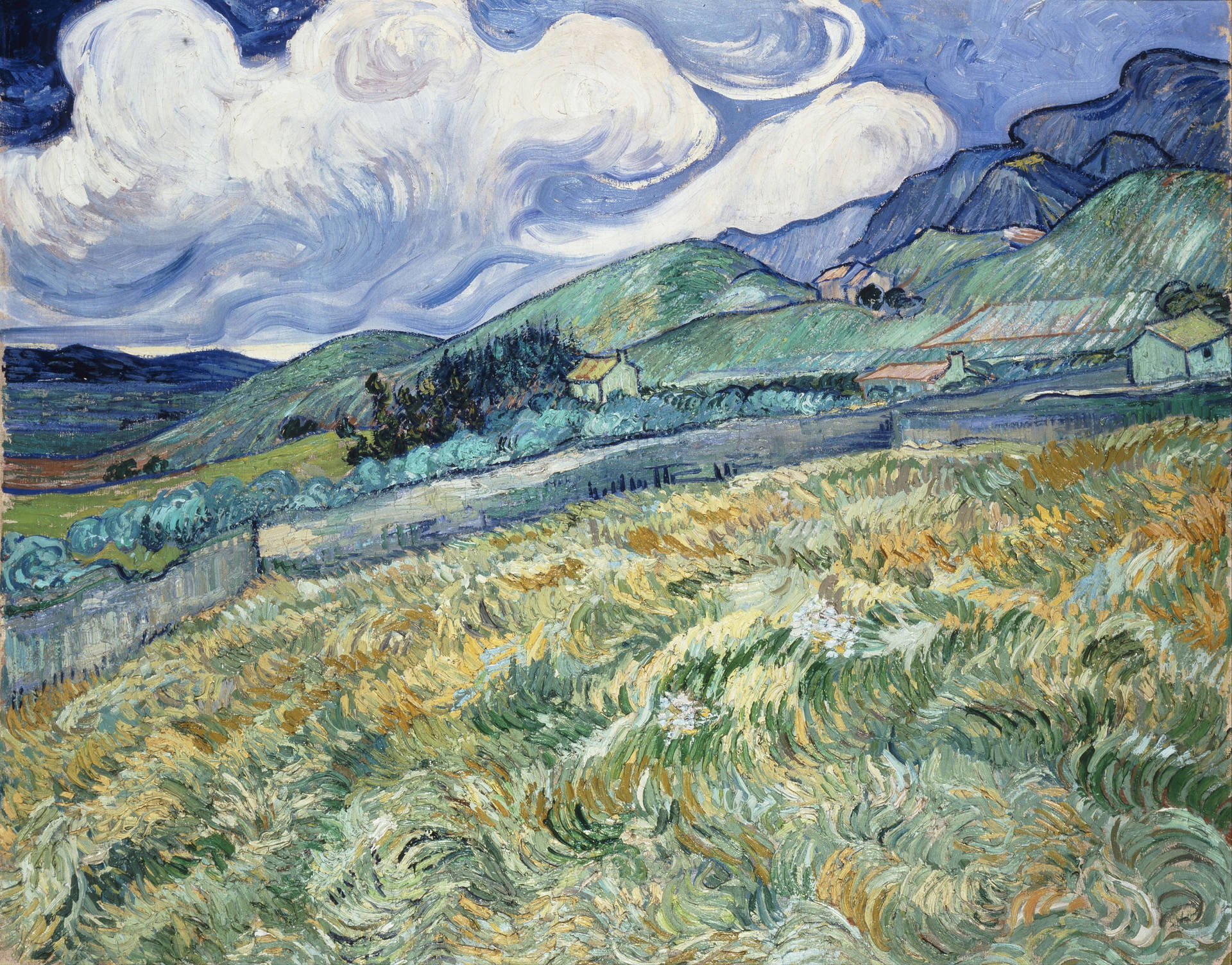 Van Gogh Landscape From Saint-remy Background