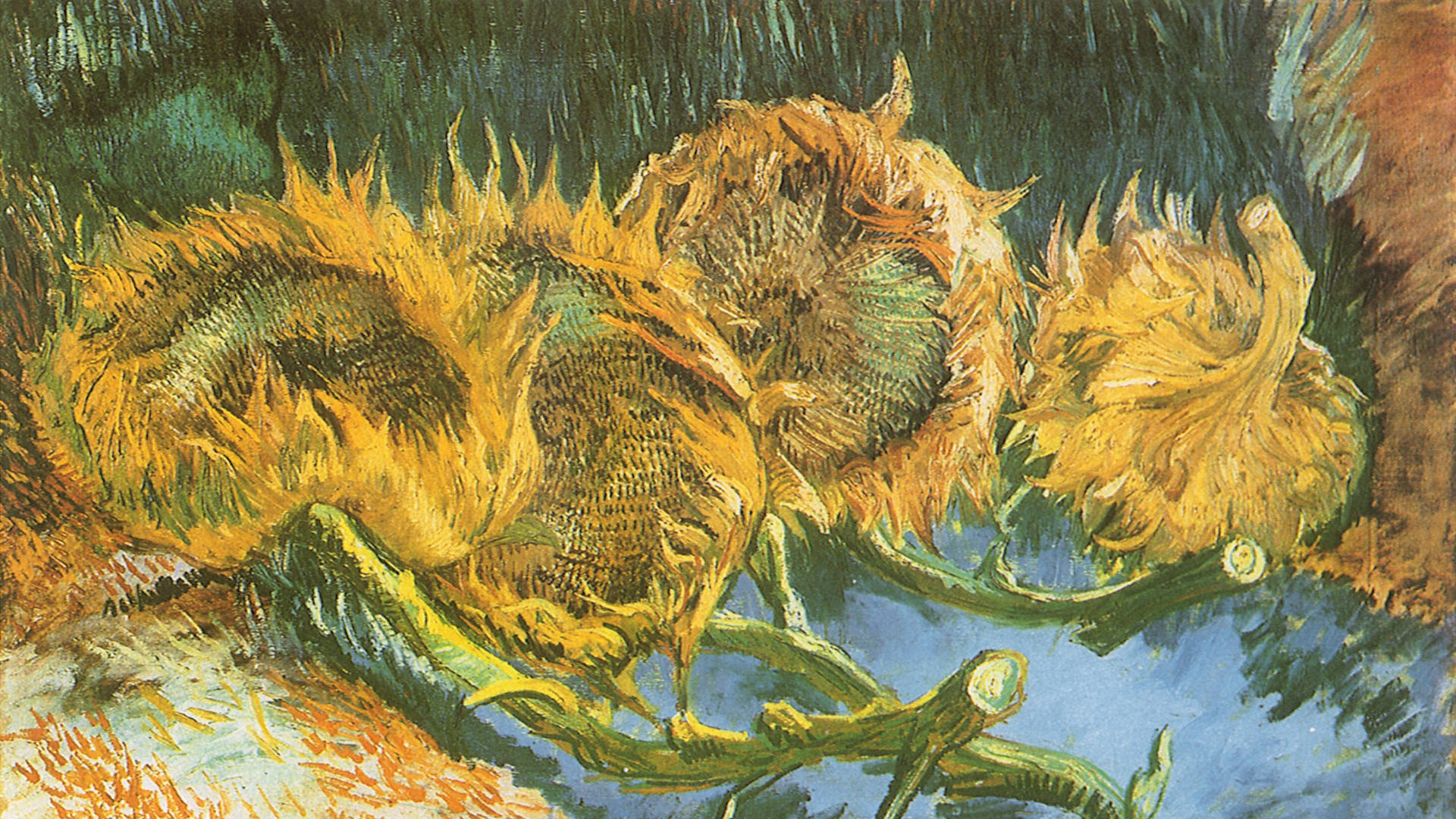 Van Gogh Sunflower Background