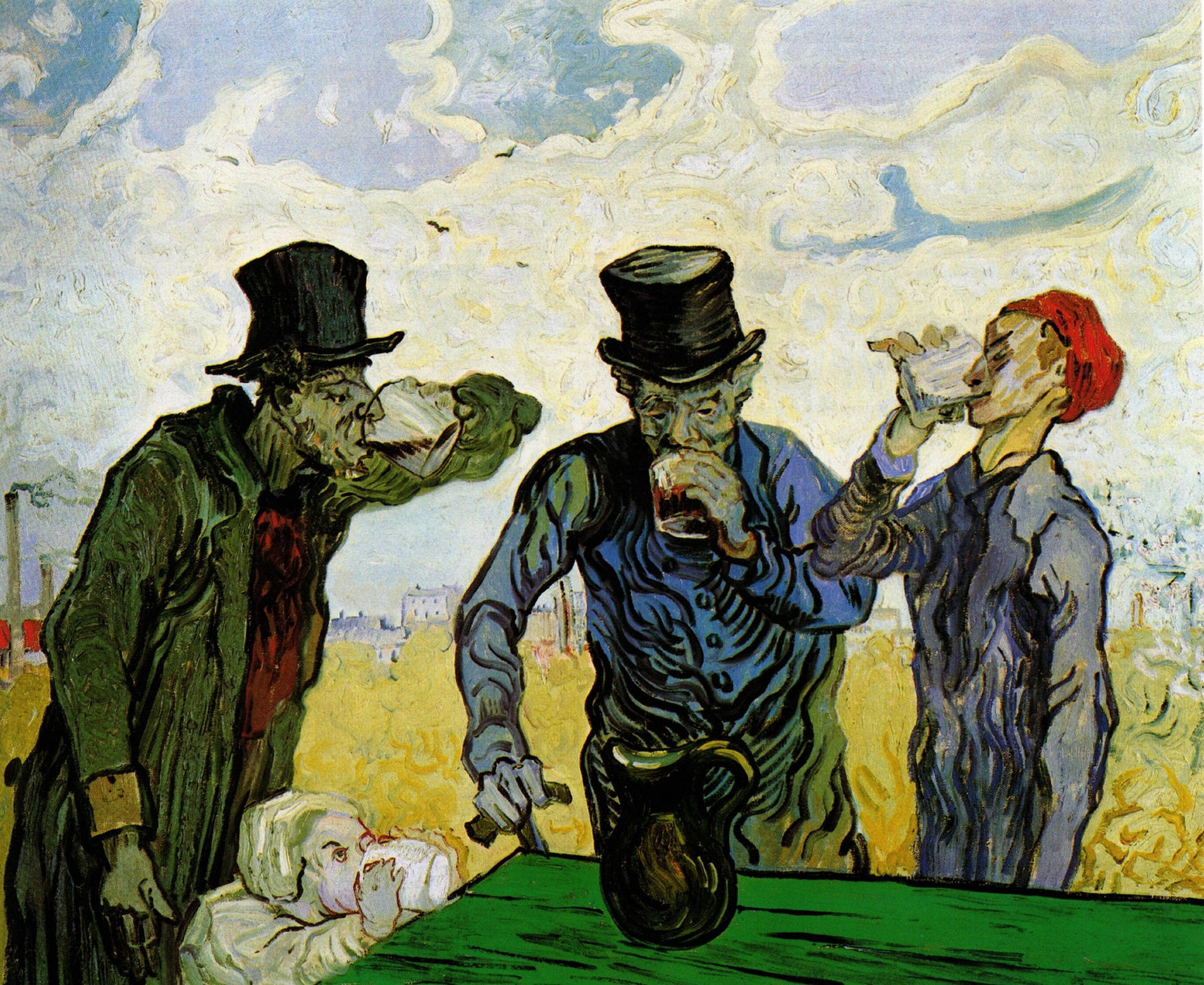 Van Gogh The Drinkers Background