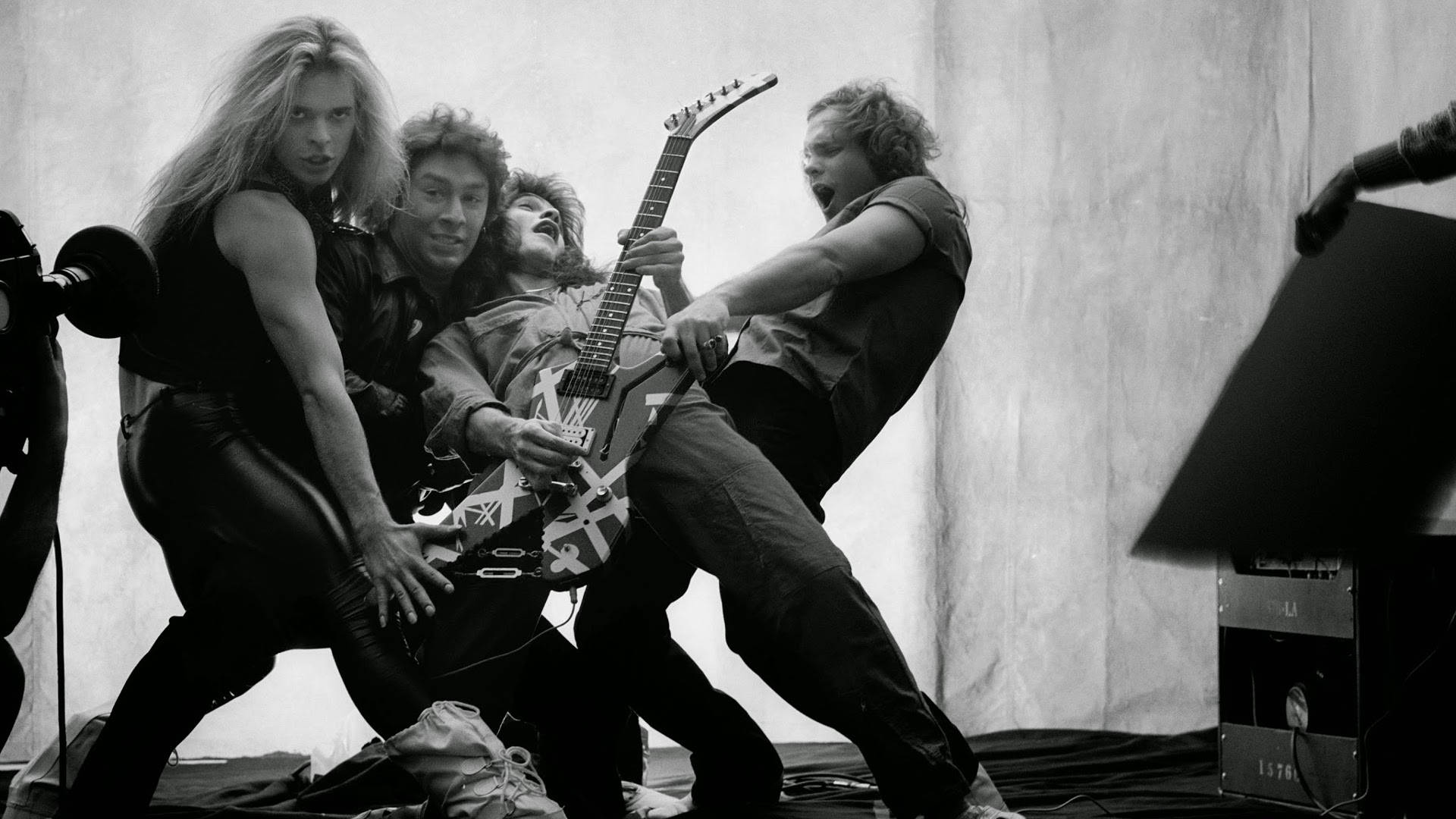 Van Halen Rock Band Black And White Background