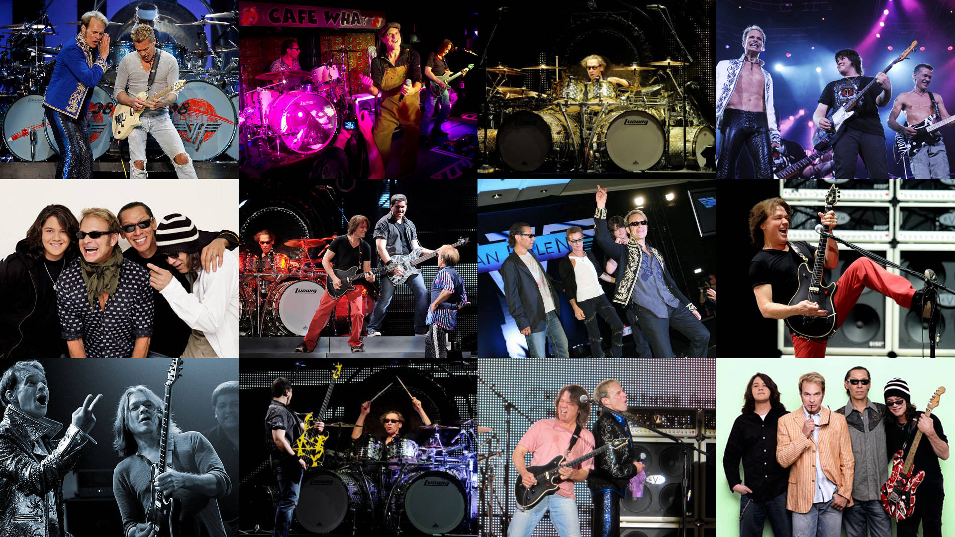 Van Halen Rock Band Collage Background