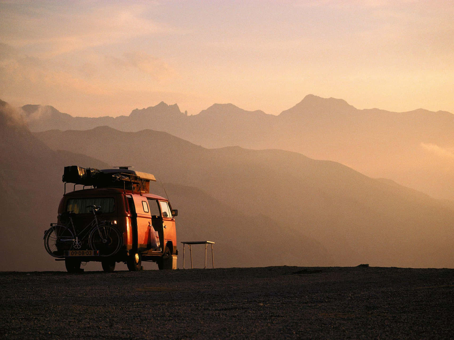 Van Life_ Adventure_at_ Dusk Background