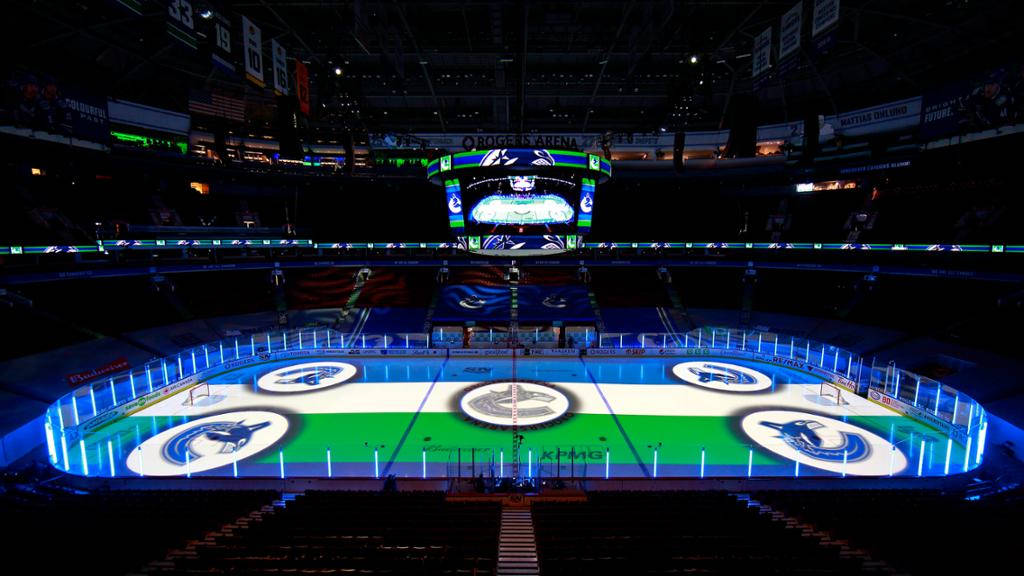 Vancouver Canucks Holographic Hockey Pitch Background