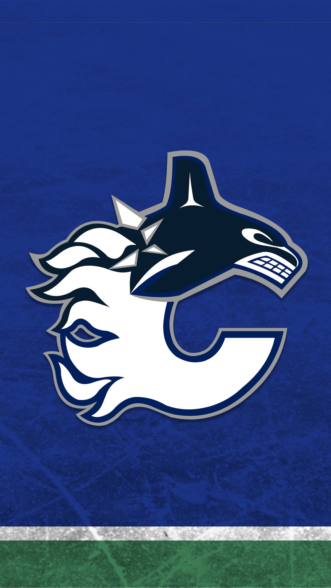 Vancouver Canucks White Flame Logo Background