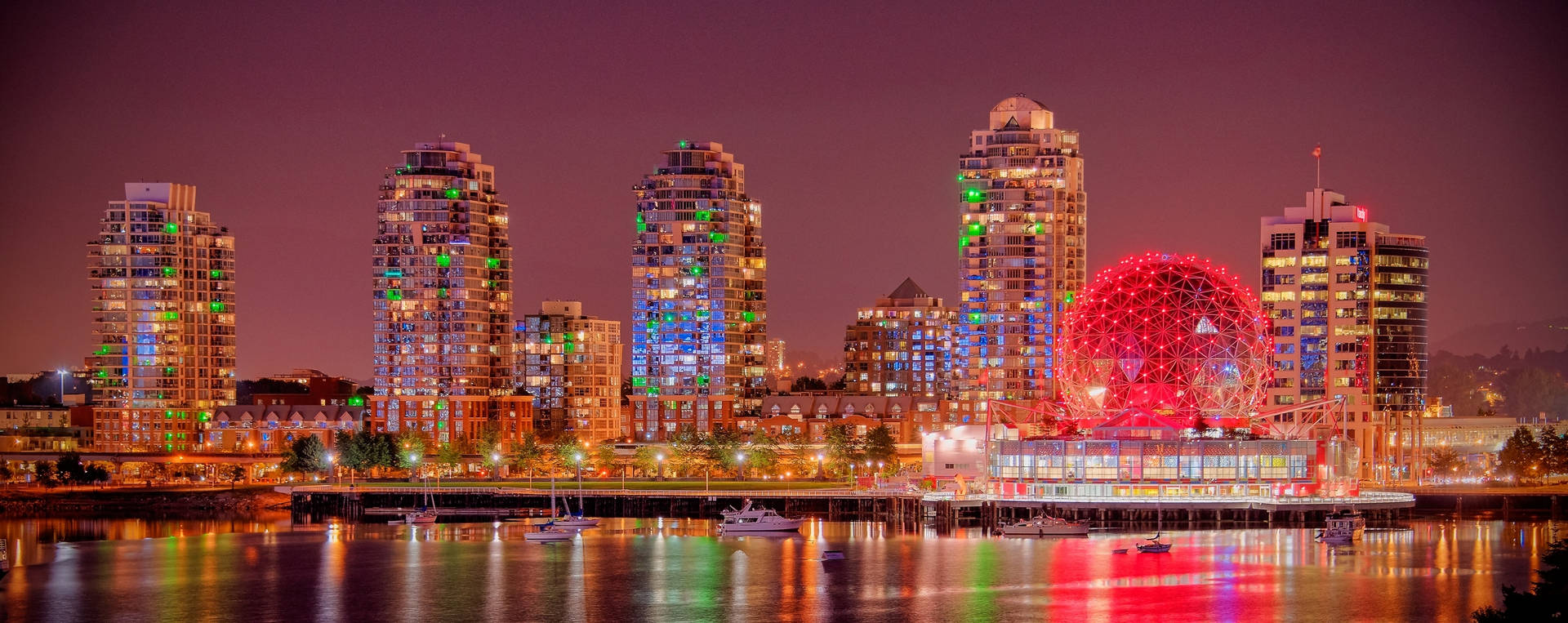 Vancouver City Lights Background