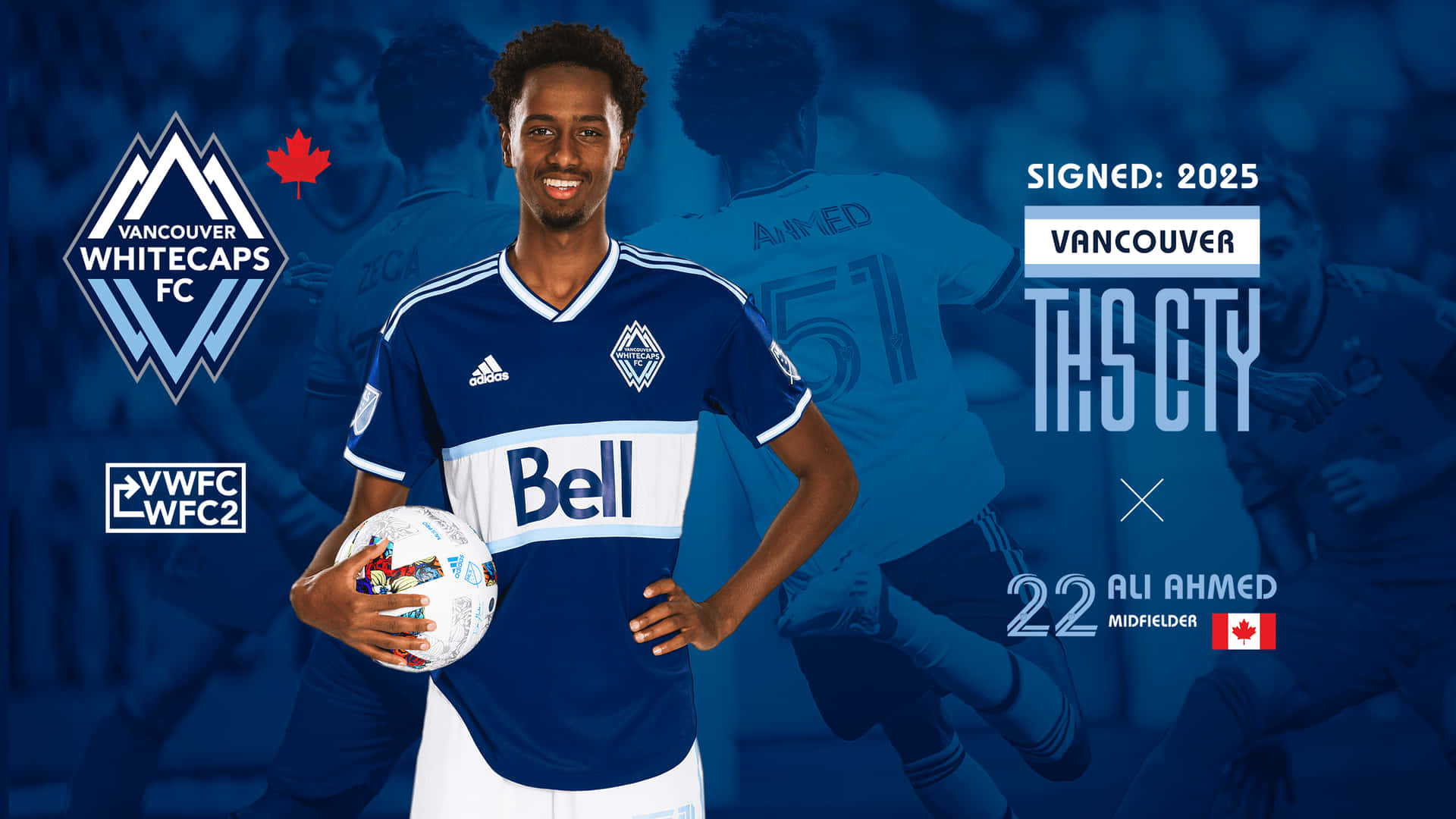 Vancouver Whitecaps Fc Midfielder Ali Ahmed Background
