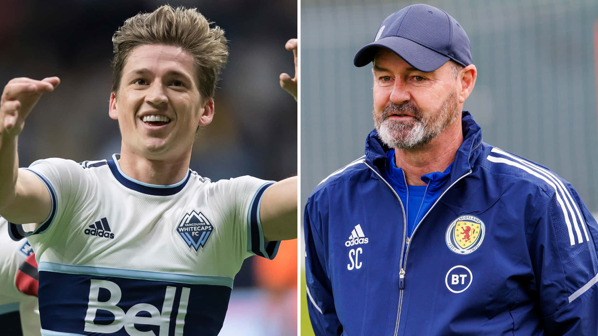 Vancouver Whitecaps Fc Ryan Gauld And Steve Clarke Collage Background