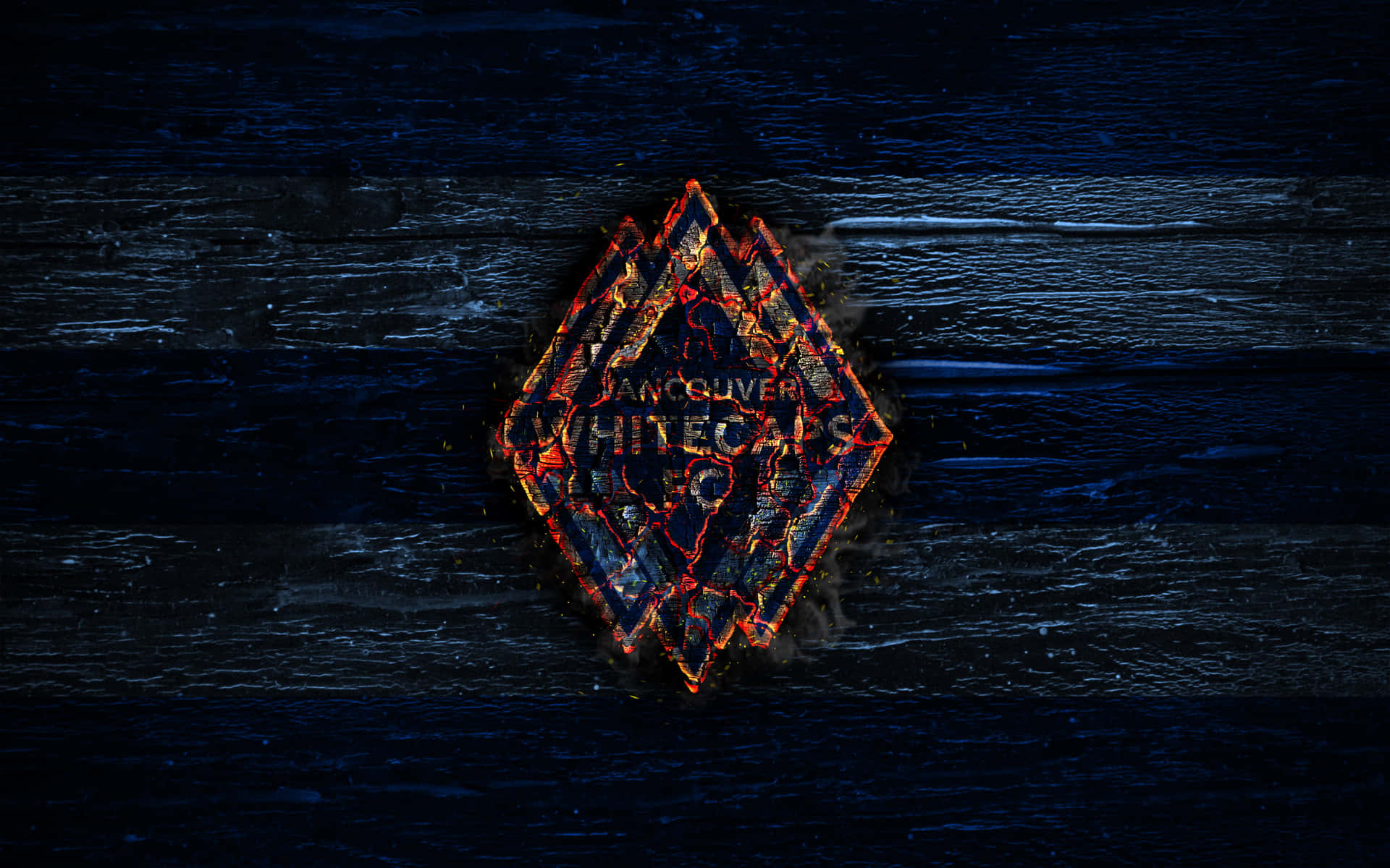 Vancouver Whitecaps Fc Stylized Burning Logo Background