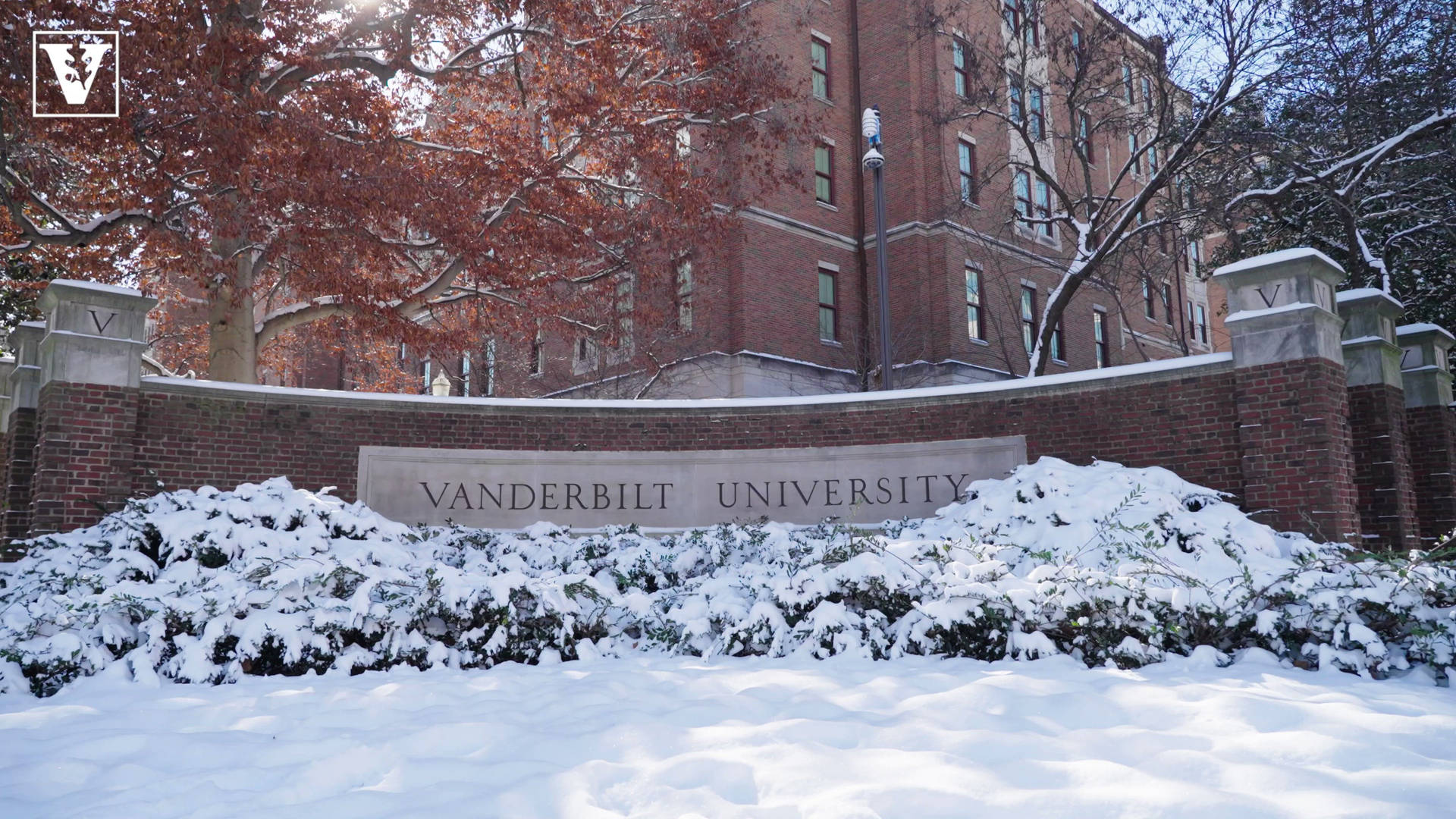 Vanderbilt University Entrance In Winter