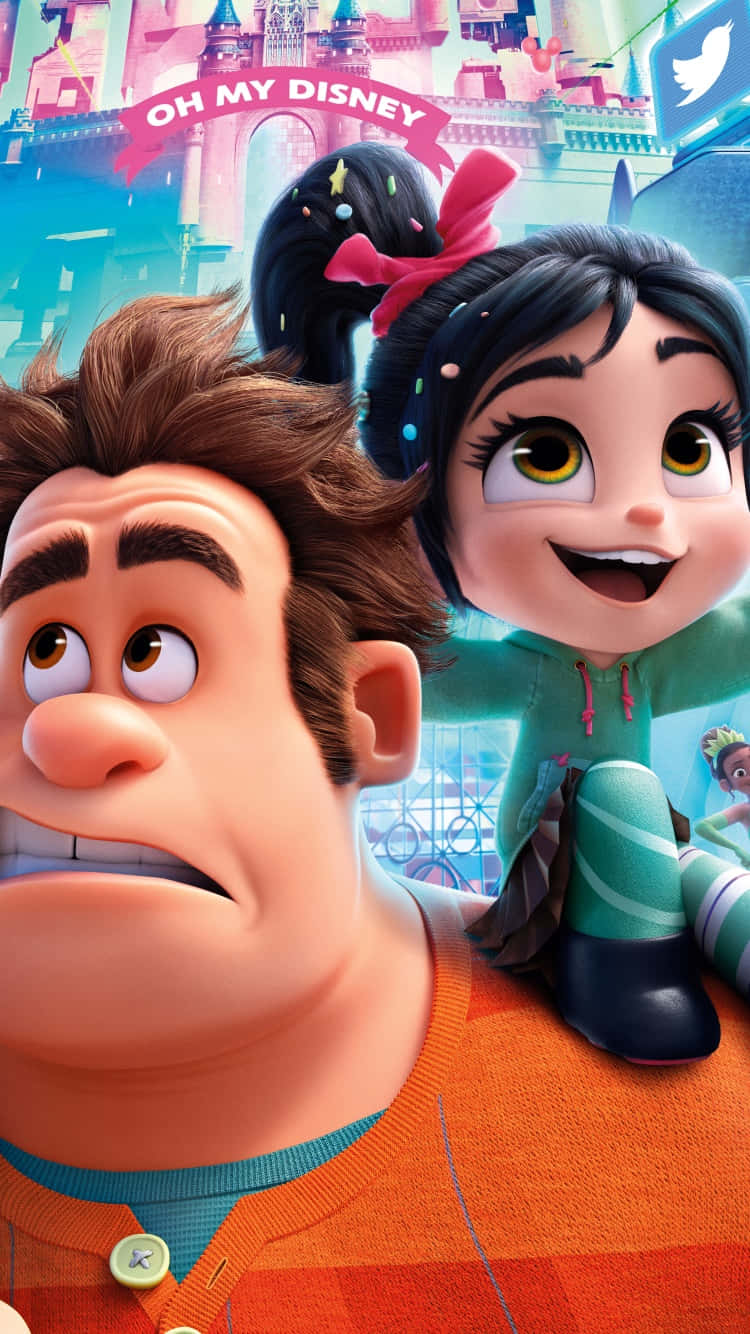 Vanellope On Ralph's Shoulder Ralph Breaks The Internet Background