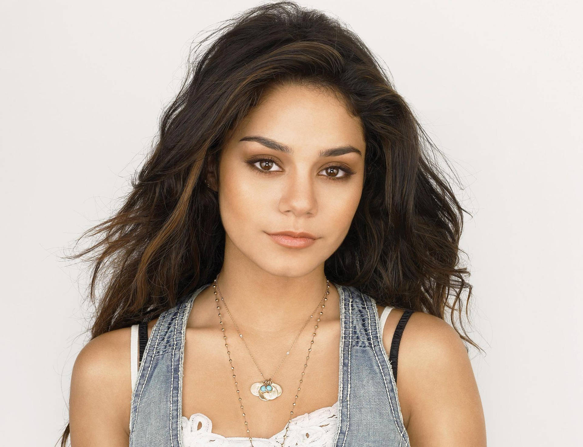 Vanessa Hudgens With A Mesmerizing Expression Background