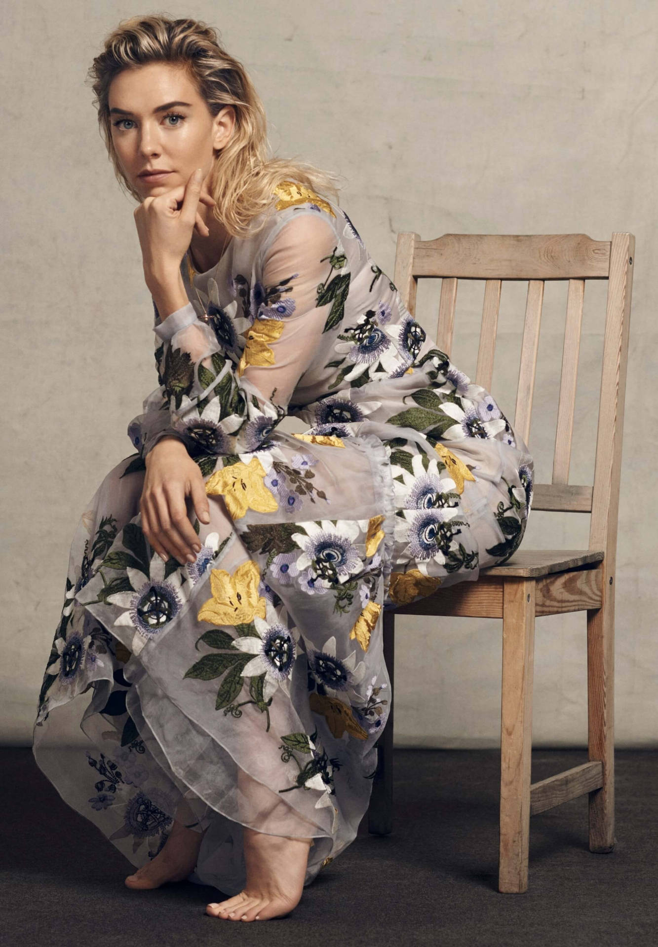 Vanessa Kirby In Floral Background