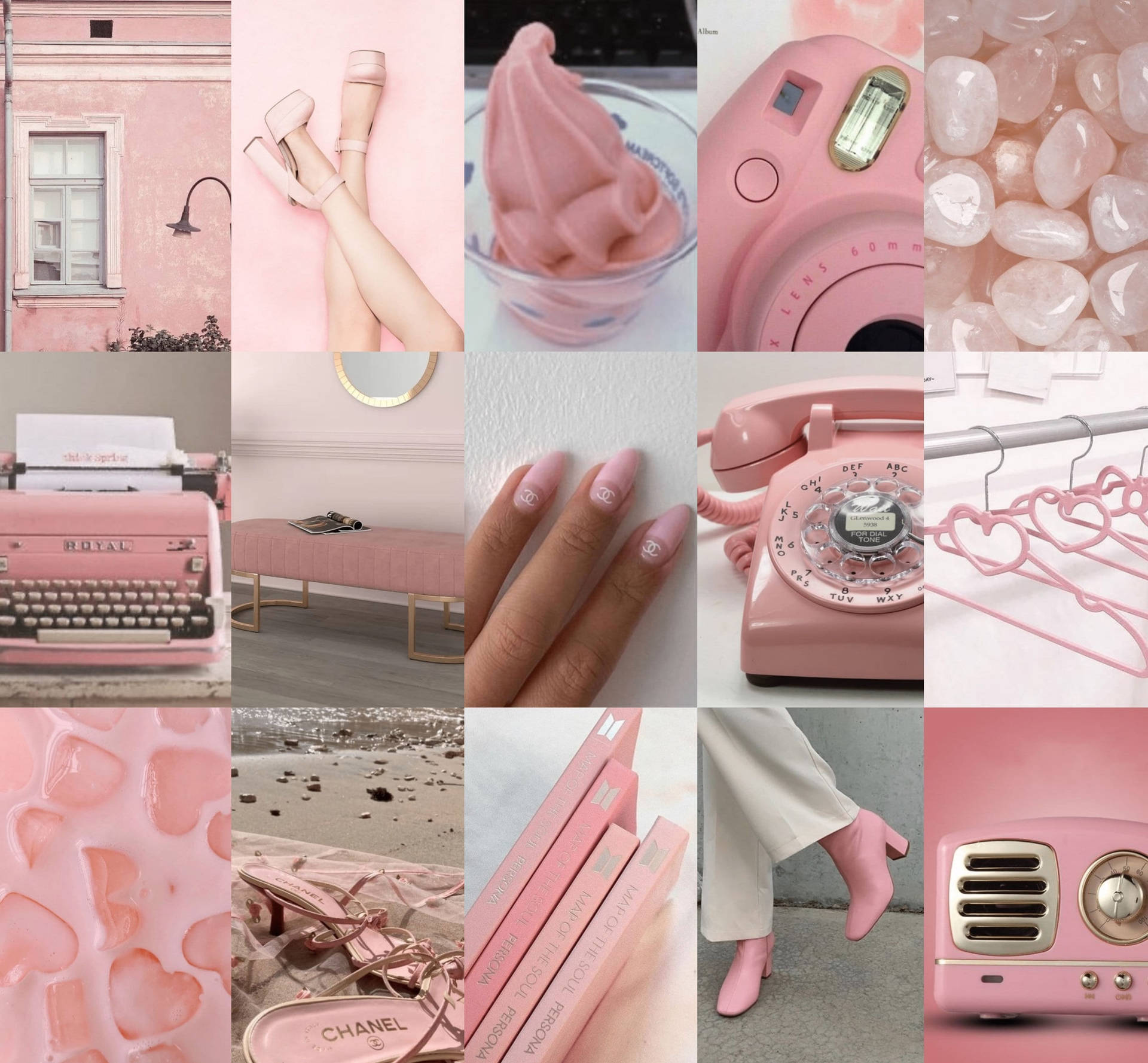 Vanilla Pink Chanel Aesthetic Background