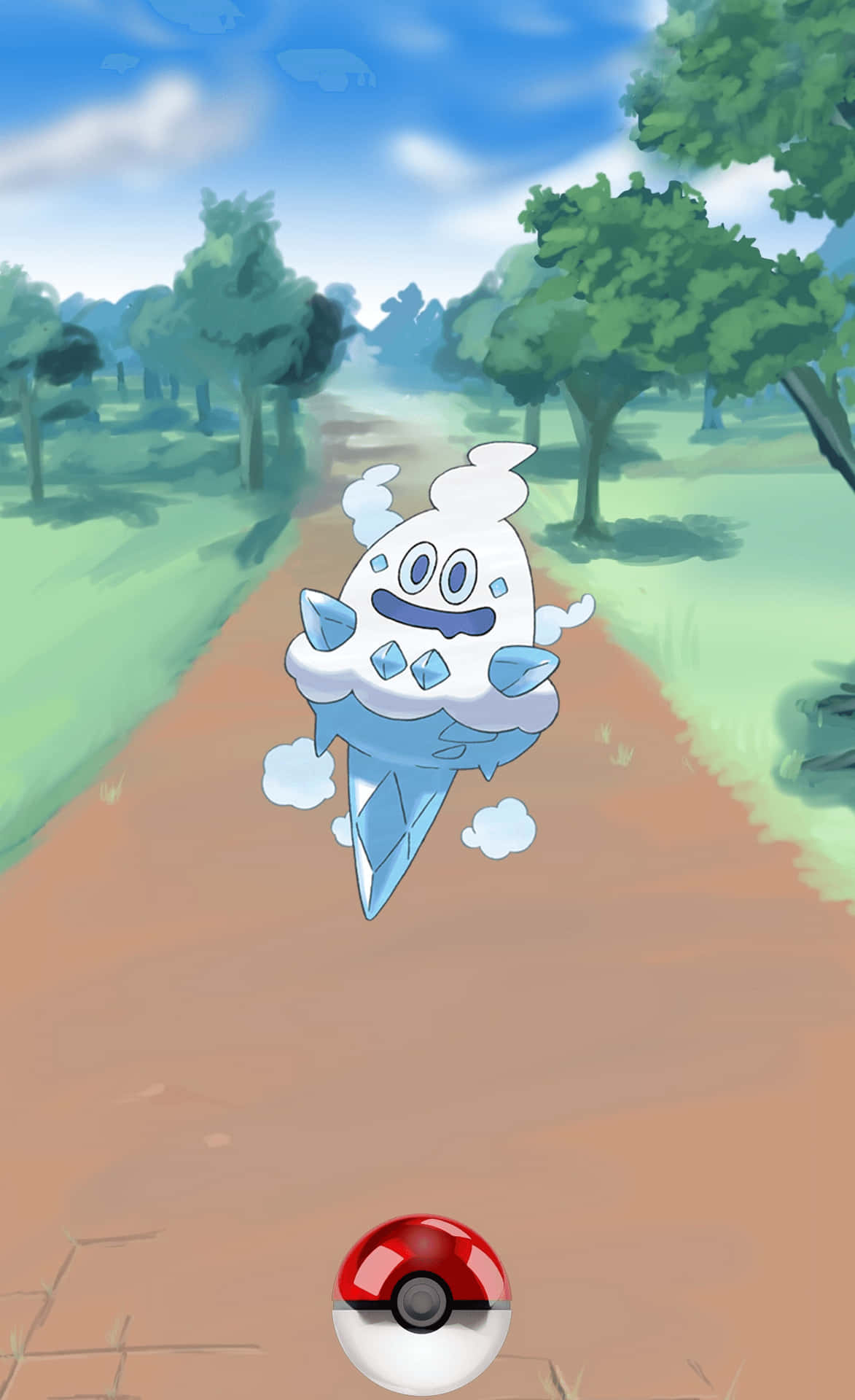 Vanillish And Pokemon Ball Background