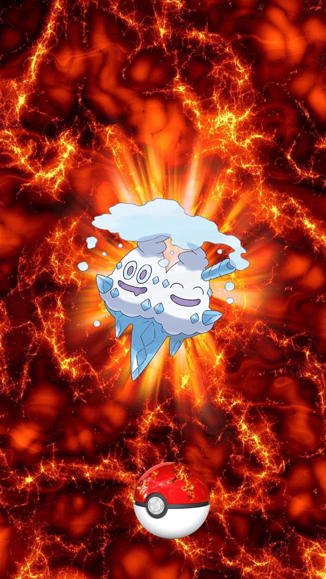 Vanilluxe From Pokemon Lava Background