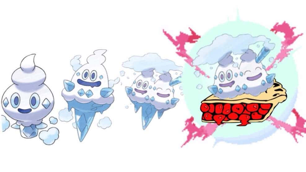 Vanilluxe On Pie Slice Pokemon Background