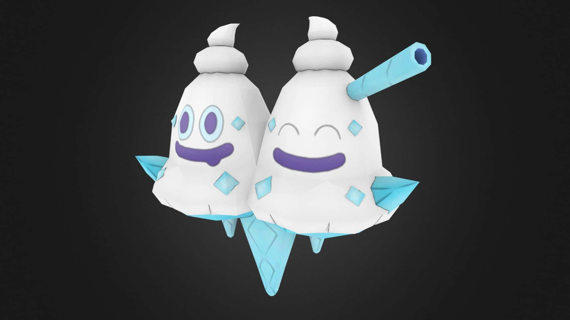 Vanilluxe Pokemon 3d Render Background